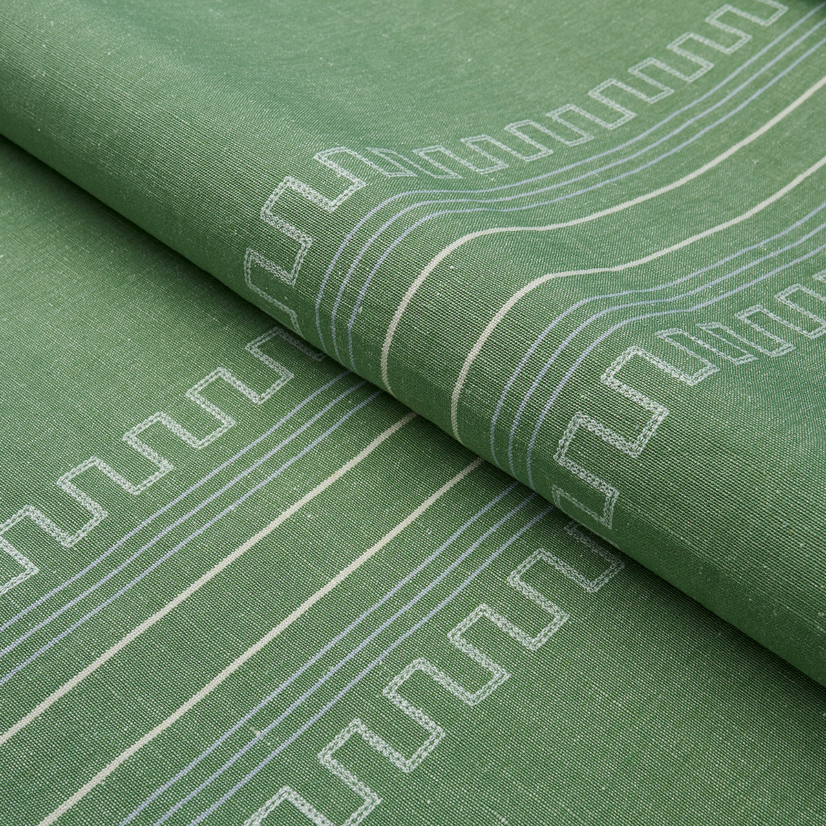 GRECO-STRIPE-GREEN-SCHUMACHER-83232 - Schumacher Fabric