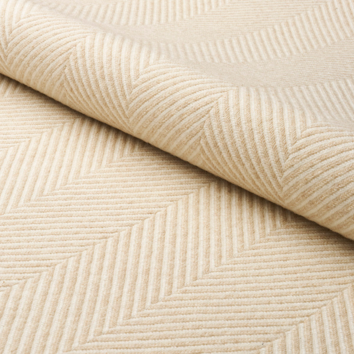 MILO-WOOL-HERRINGBONE-NATURAL-SCHUMACHER-83270 - Schumacher Fabric