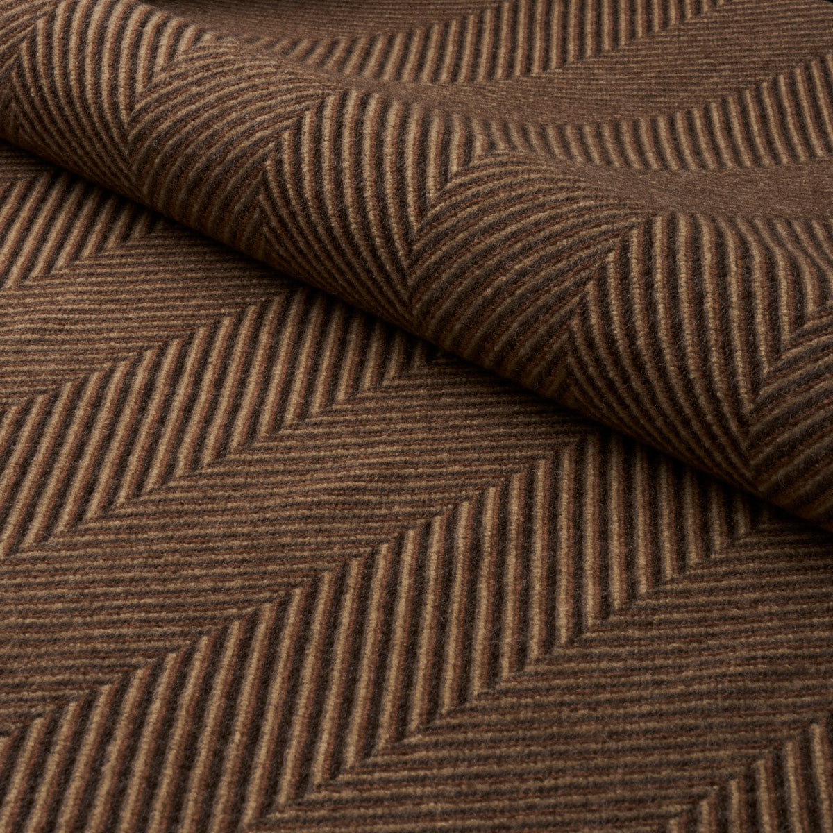 Milo Wool Herringbone - Espresso - Schumacher 83271 Fabric - Schumacher Fabric