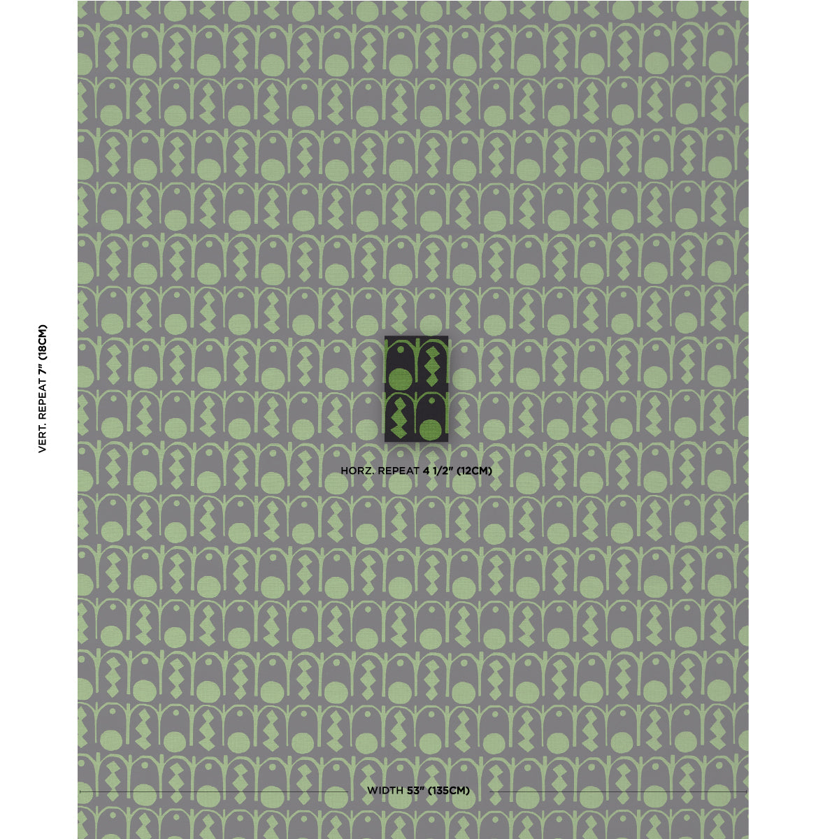 DOWNTOWN-GREEN-AND-BLACK-SCHUMACHER-83412 - Schumacher Tela