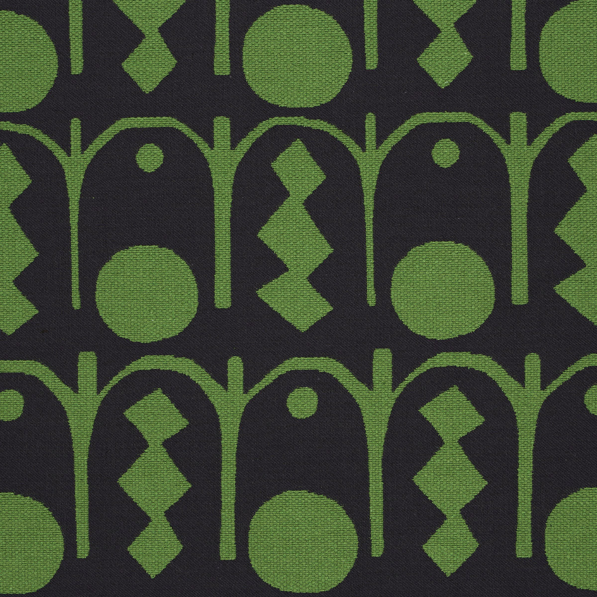 Downtown - Green And Black - Schumacher 83412 Fabric - Schumacher Fabric