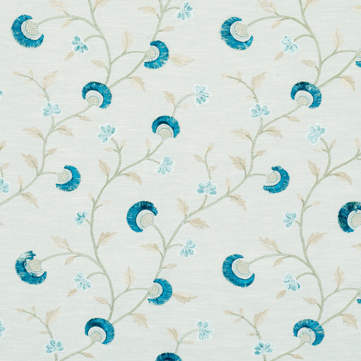 IYLA-EMBROIDERY-MINERAL-TEAL-SCHUMACHER-83661 - Schumacher Tela