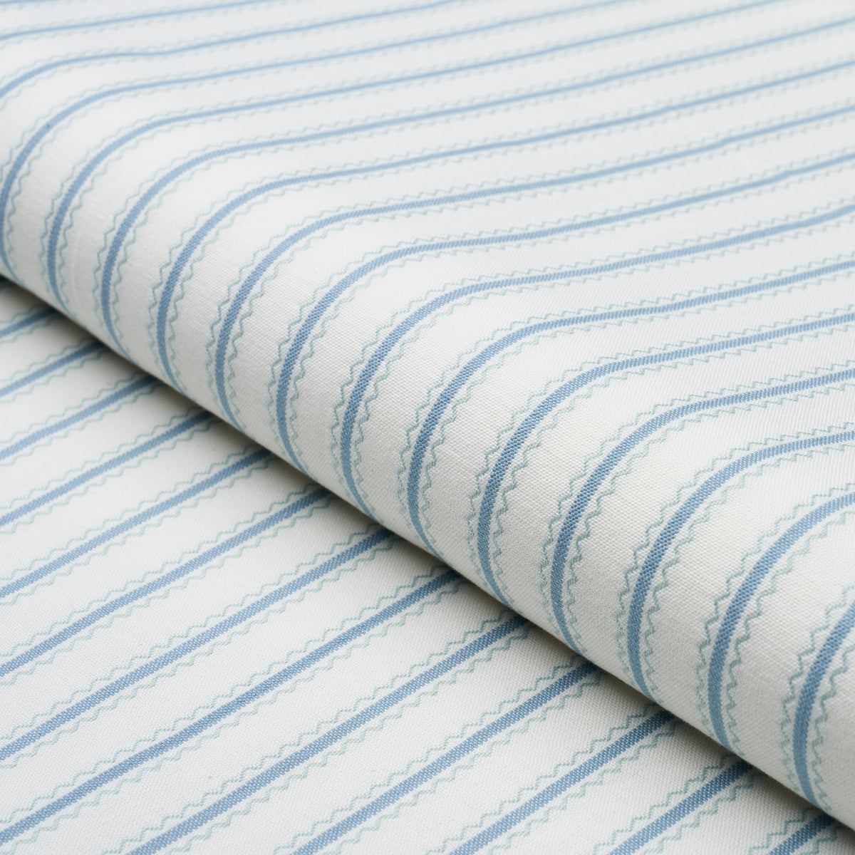 BIRDIE-TICKING-STRIPE-CHINA-BLUE-SCHUMACHER-83701 - Schumacher Fabric