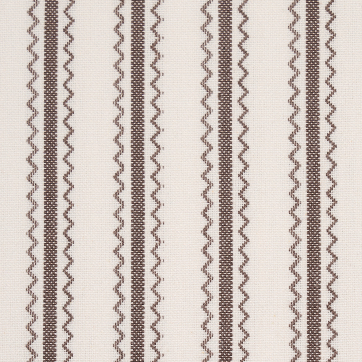 Birdie Ticking Stripe - Brown - Schumacher 83704 Fabric - Schumacher Fabric