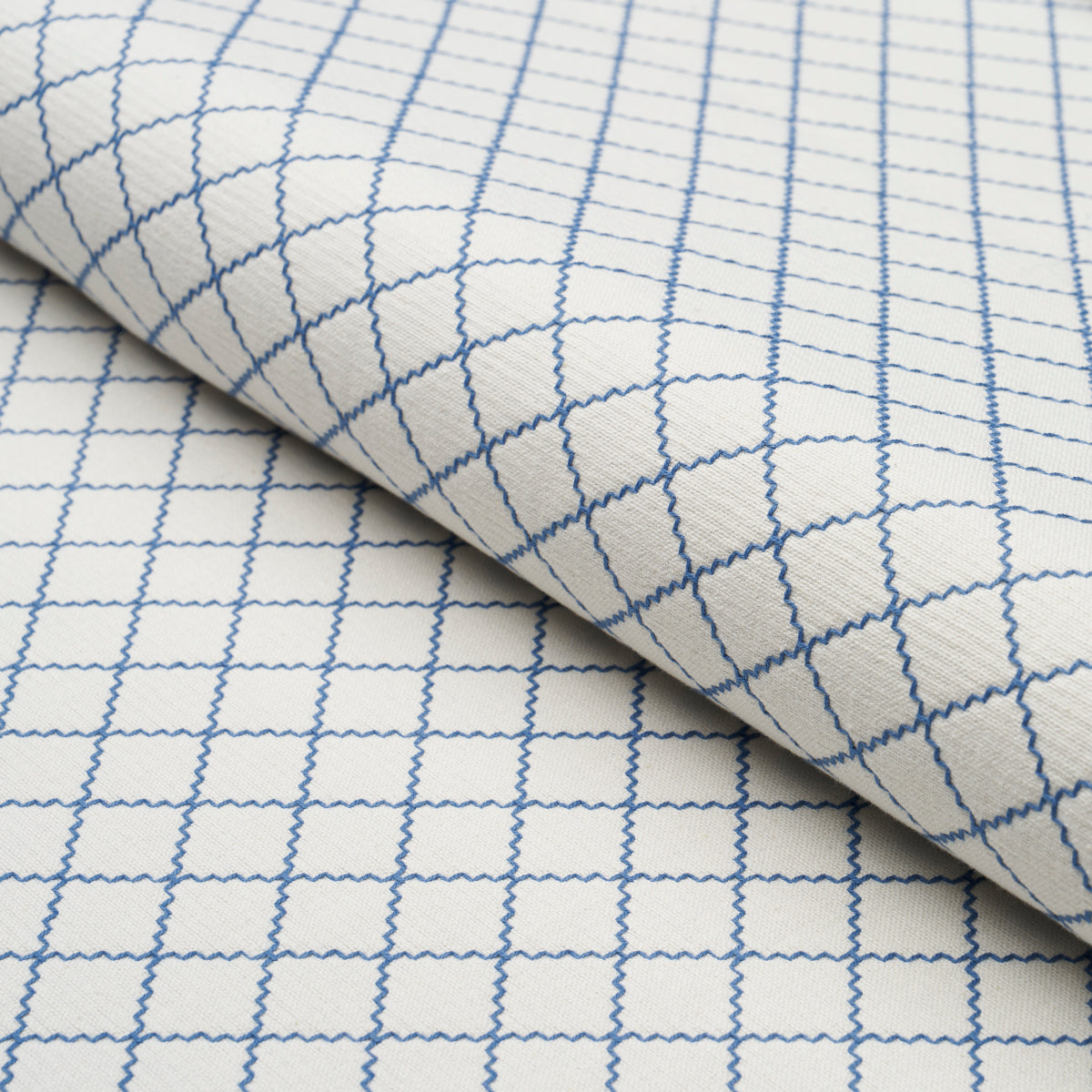 Maggie Lattice - Indigo - Schumacher 83761 Fabric - Schumacher Fabric