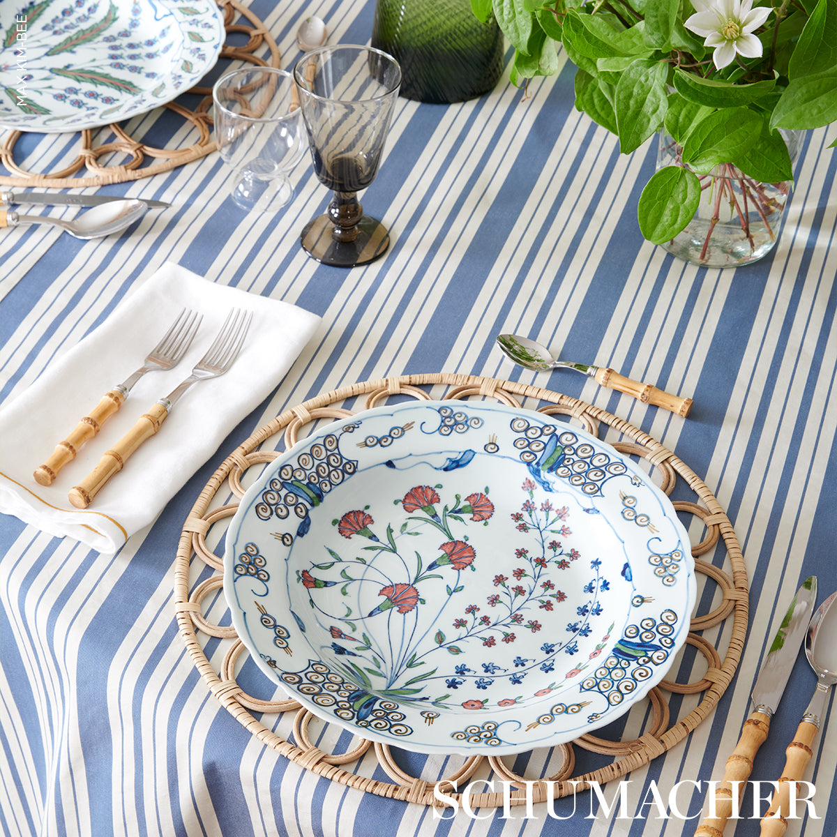 MARKIE-STRIPE-COBALT-SCHUMACHER-83800 - Schumacher Fabric