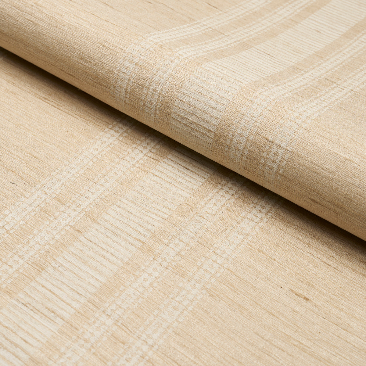 CASSIA-HANDWOVEN-SILK-STRIPE-NATURAL-SCHUMACHER-83990 - Schumacher Tela