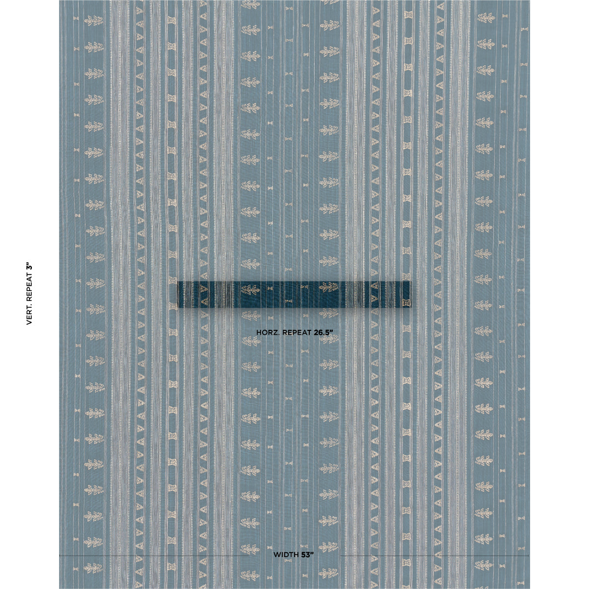 NIMA-EMBROIDERED-COTTON-LINEN-INDIGO-SCHUMACHER-84060 - Schumacher Tela