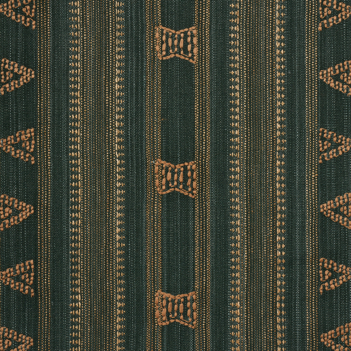 NIMA-EMBROIDERED-COTTON-LINEN-JUNGLE-GREEN-SCHUMACHER-84061 - Schumacher Tela