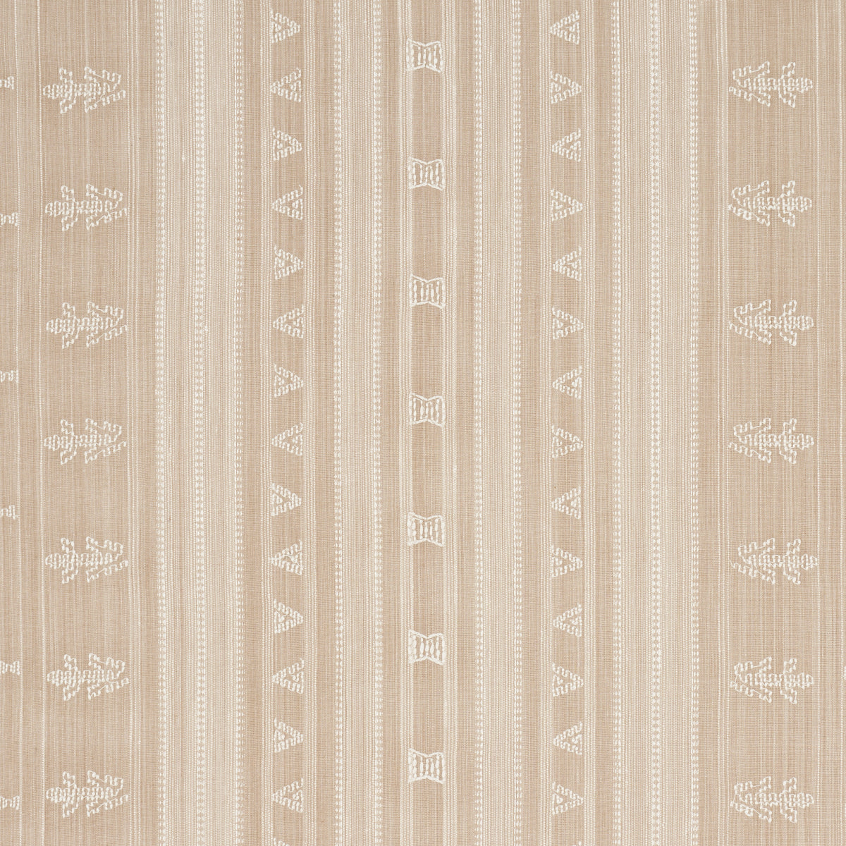 NIMA-EMBROIDERED-COTTON-LINEN-TAN-SCHUMACHER-84062 - Schumacher Tela