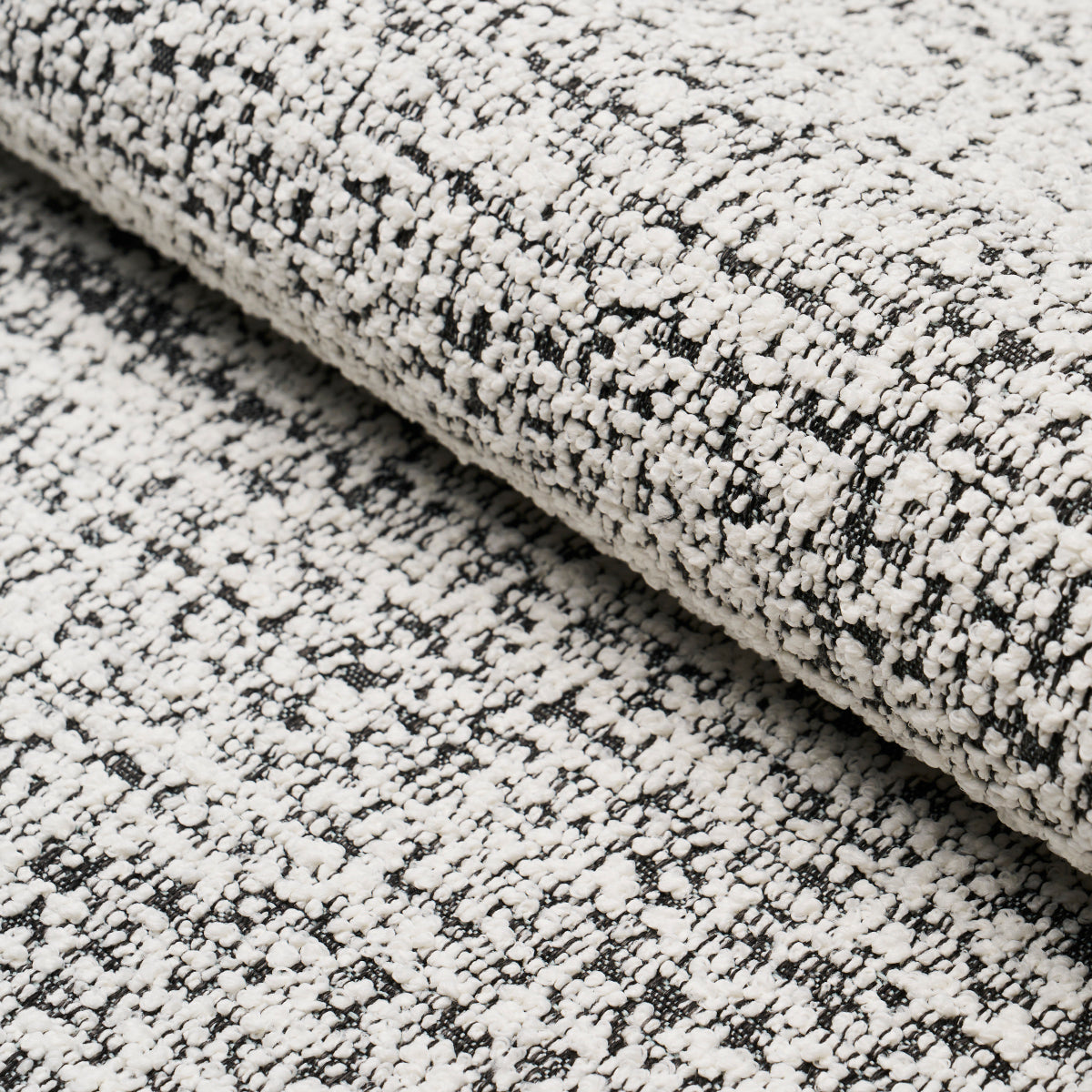 Zuzu Indoor/Outdoor - White On Black - Schumacher 84203 Fabric - Schumacher Fabric