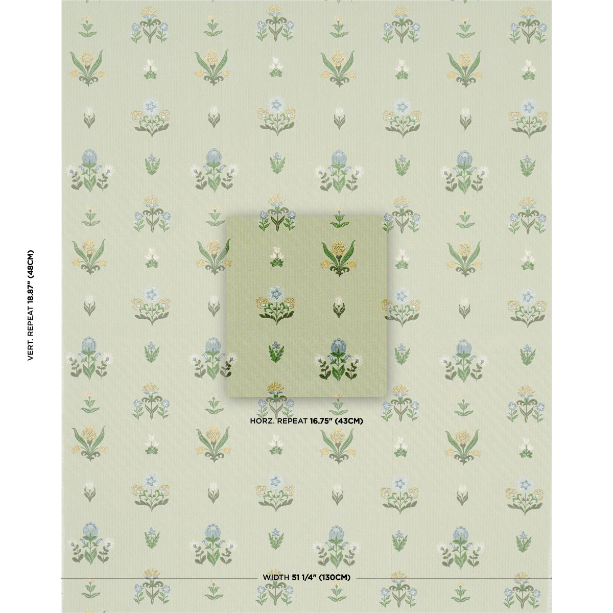 ELMSLIE-EMBROIDERY-LEAF-SCHUMACHER-84371 - Schumacher Tela