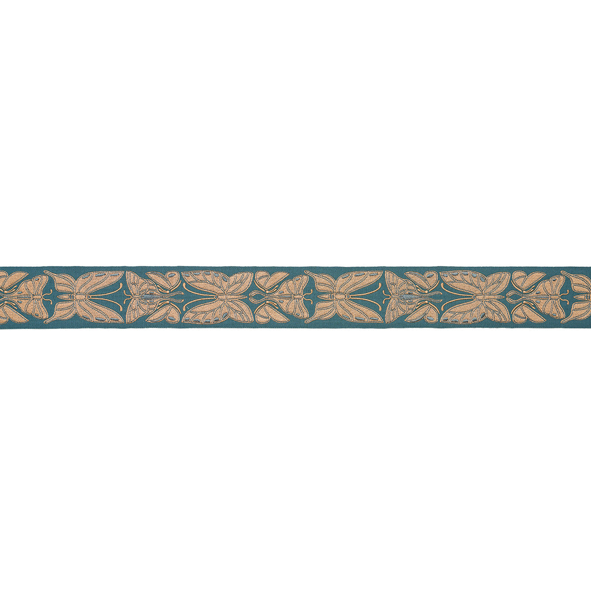 METAMORPHOSIS-TAPE-TEAL-GOLD-SCHUMACHER-84382 - Schumacher Trim