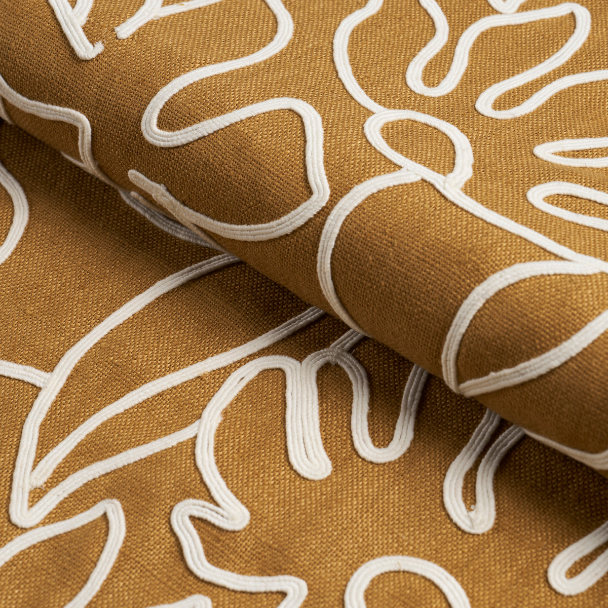 Lola Embroidery - Saffron - Schumacher 84411 Fabric - Schumacher Fabric