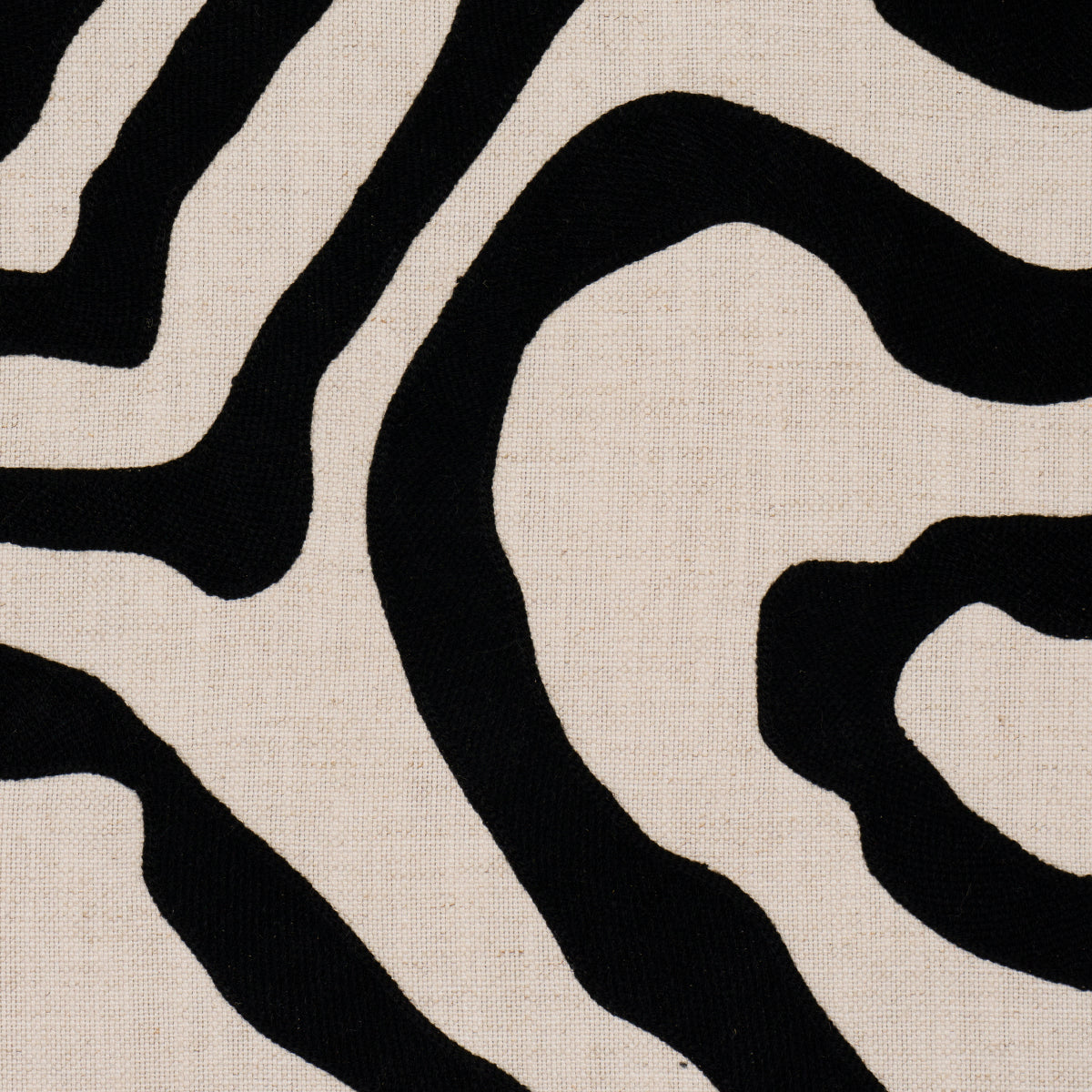 Defeo Embroidery - Noir - Schumacher 84430 Fabric - Schumacher Fabric