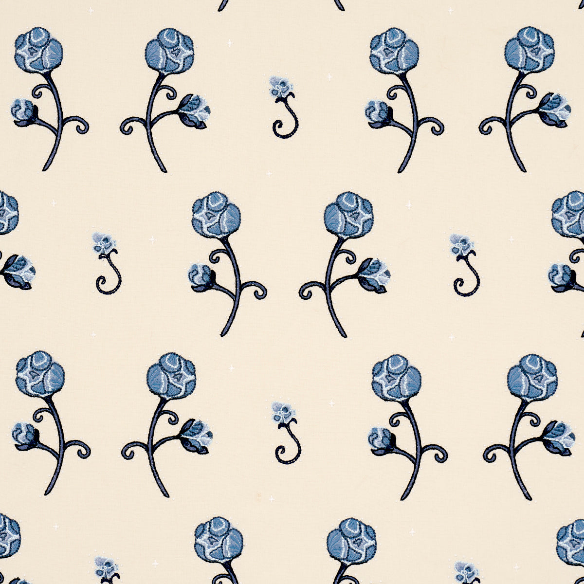 RHINESTONE-COWBOY-EMBROIDERY-NAVY-SCHUMACHER-84551 - Schumacher Tela