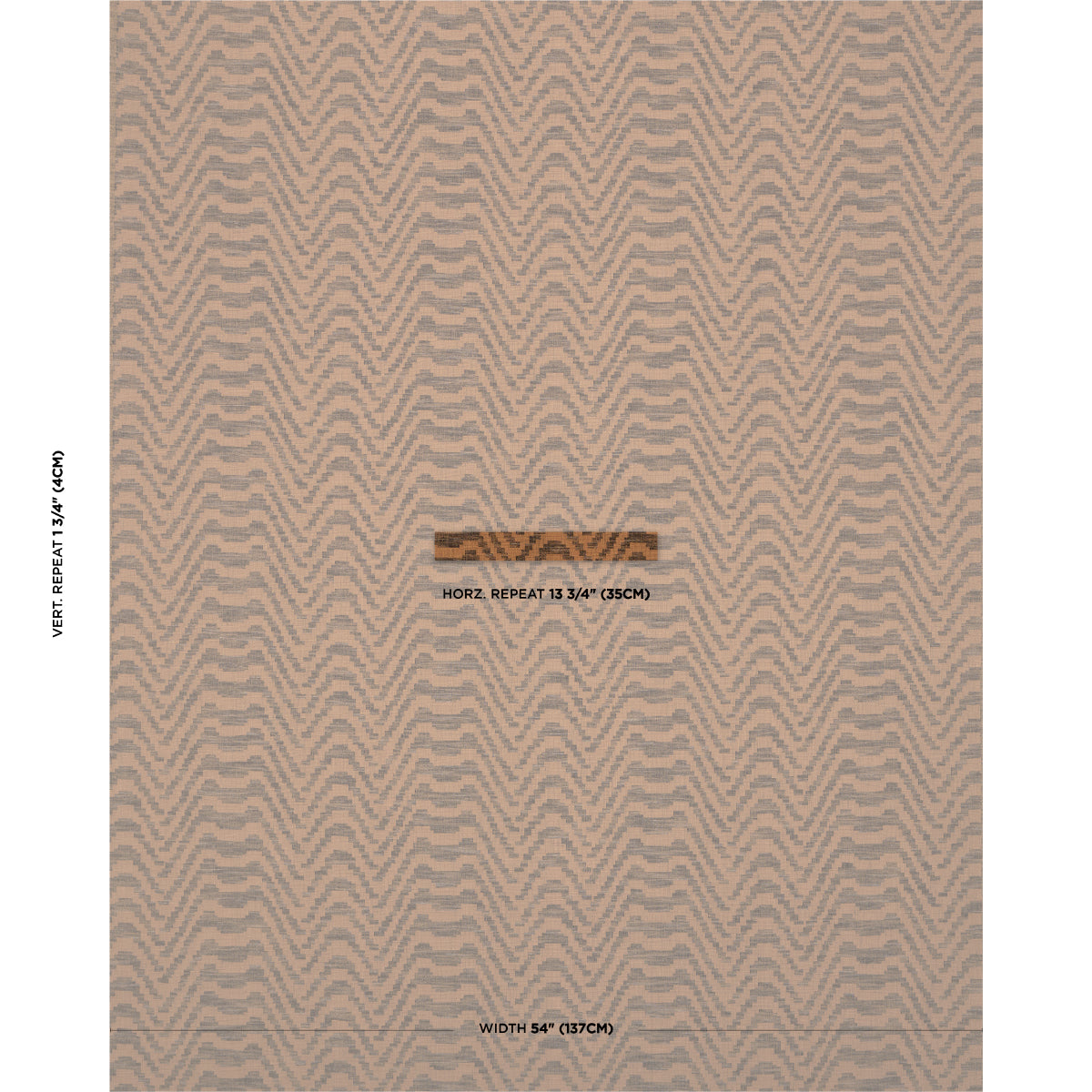 STEPPED-CHEVRON-SEPIA-SCHUMACHER-84642 - Schumacher Fabric