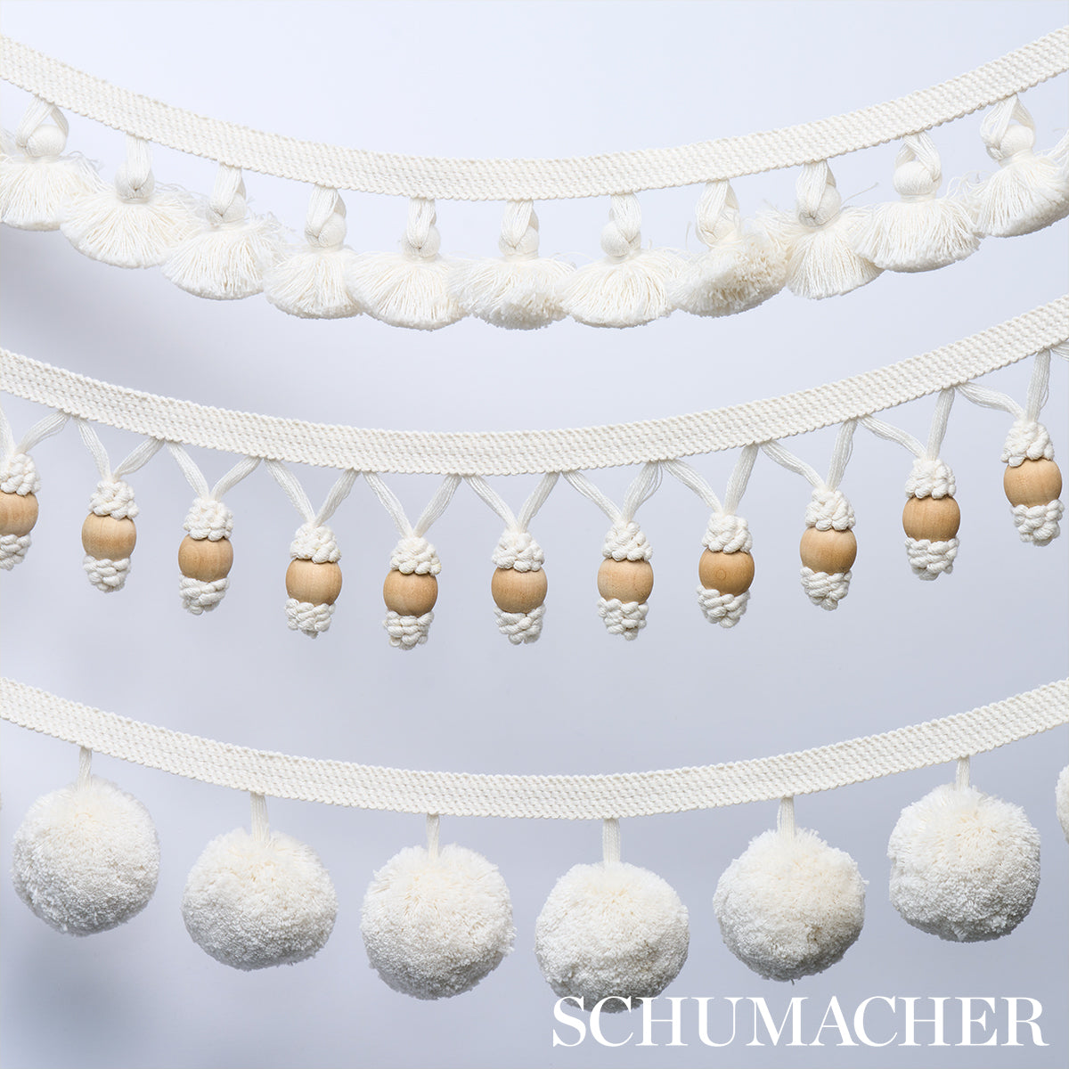 COTTON-TASSEL-FRINGE-IVORY-SCHUMACHER-84690 - Schumacher Recortar