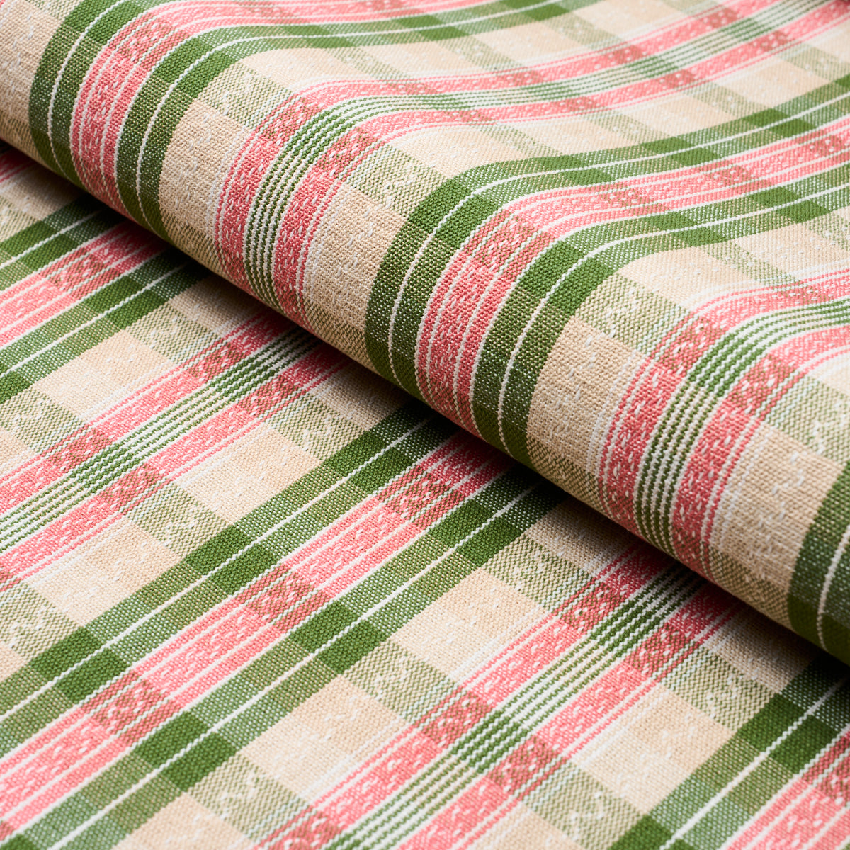 Fonda Hand Woven Plaid - Petal & Leaf - Schumacher 84721 Fabric - Schumacher Fabric