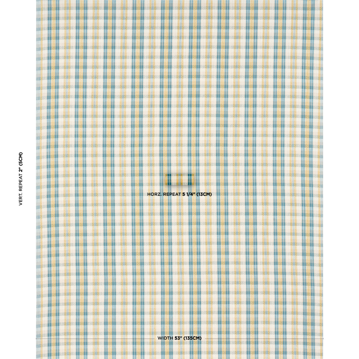 FONDA-HAND-WOVEN-PLAID-TEAL-CITRON-SCHUMACHER-84722 - Schumacher Fabric
