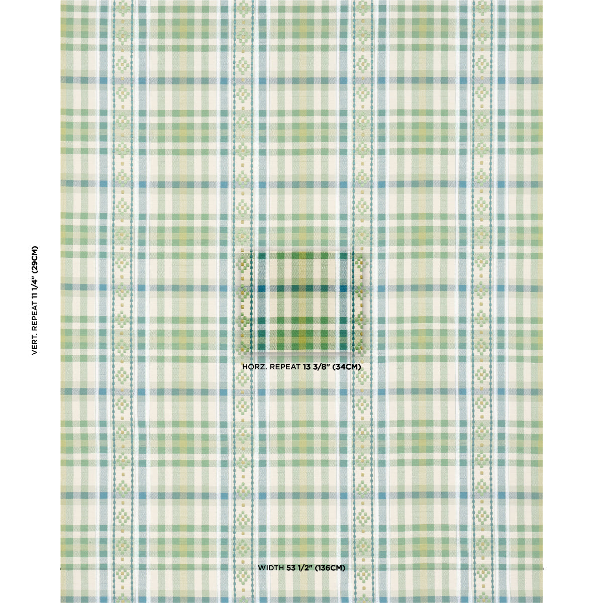 HUTTON-HAND-WOVEN-CHECK-LEAF-SCHUMACHER-84731 - Schumacher Tela