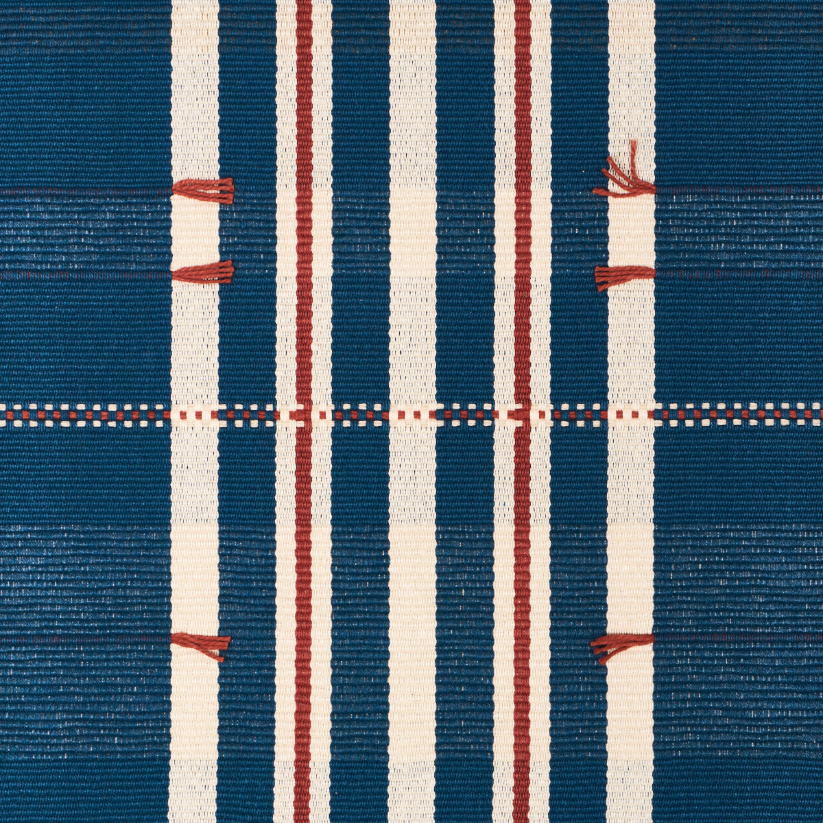 REMMY-HAND-WOVEN-STRIPE-INDIGO-SCHUMACHER-84780 - Schumacher Fabric