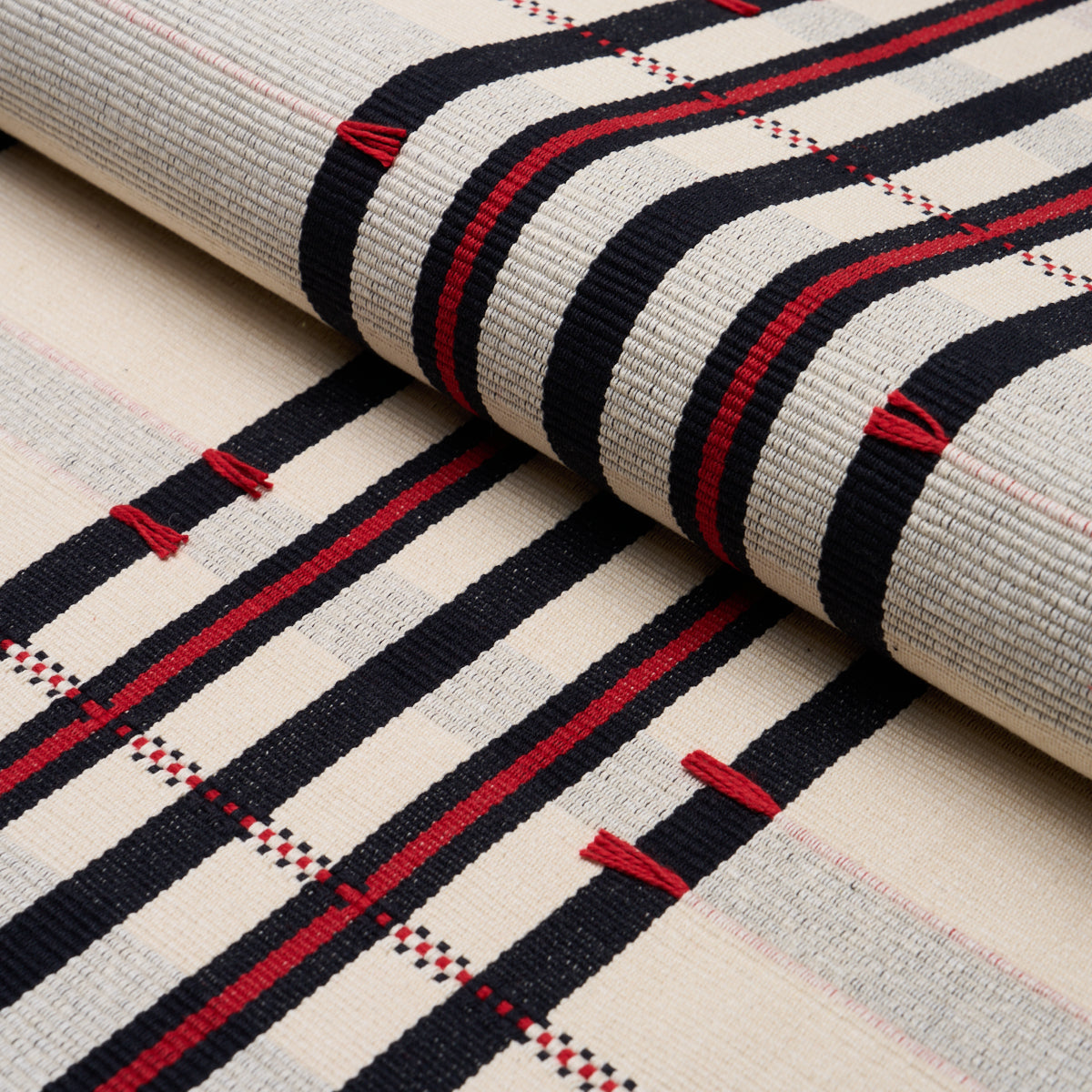 REMMY-HAND-WOVEN-STRIPE-NOIR-SCHUMACHER-84782 - Schumacher Fabric