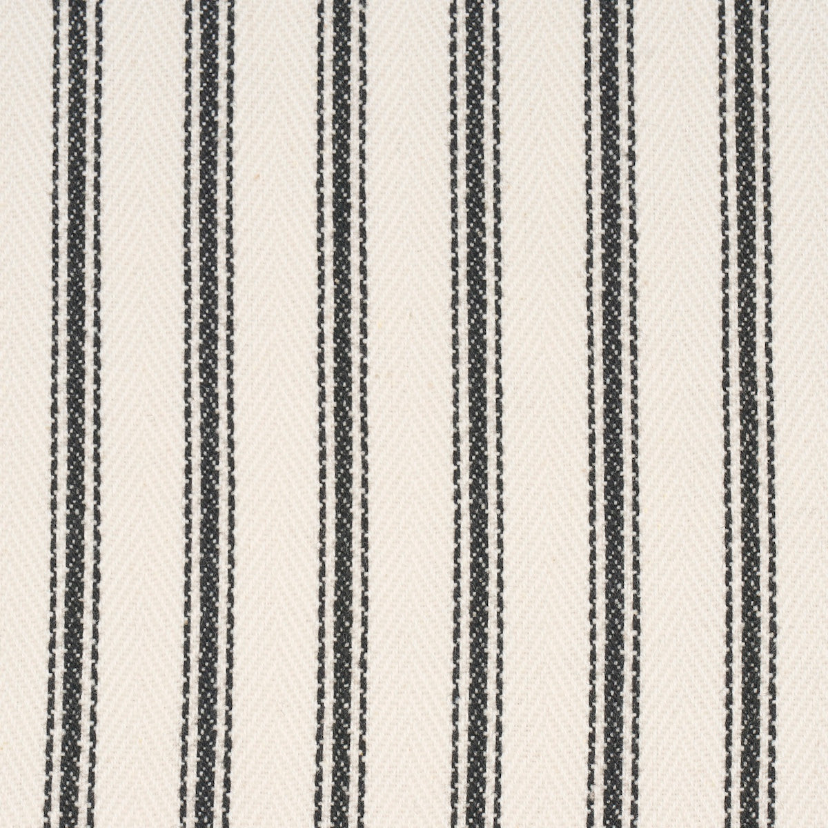 GRIFFIN-TICKING-STRIPE-BLACK-WHITE-SCHUMACHER-84860 - Schumacher Fabric