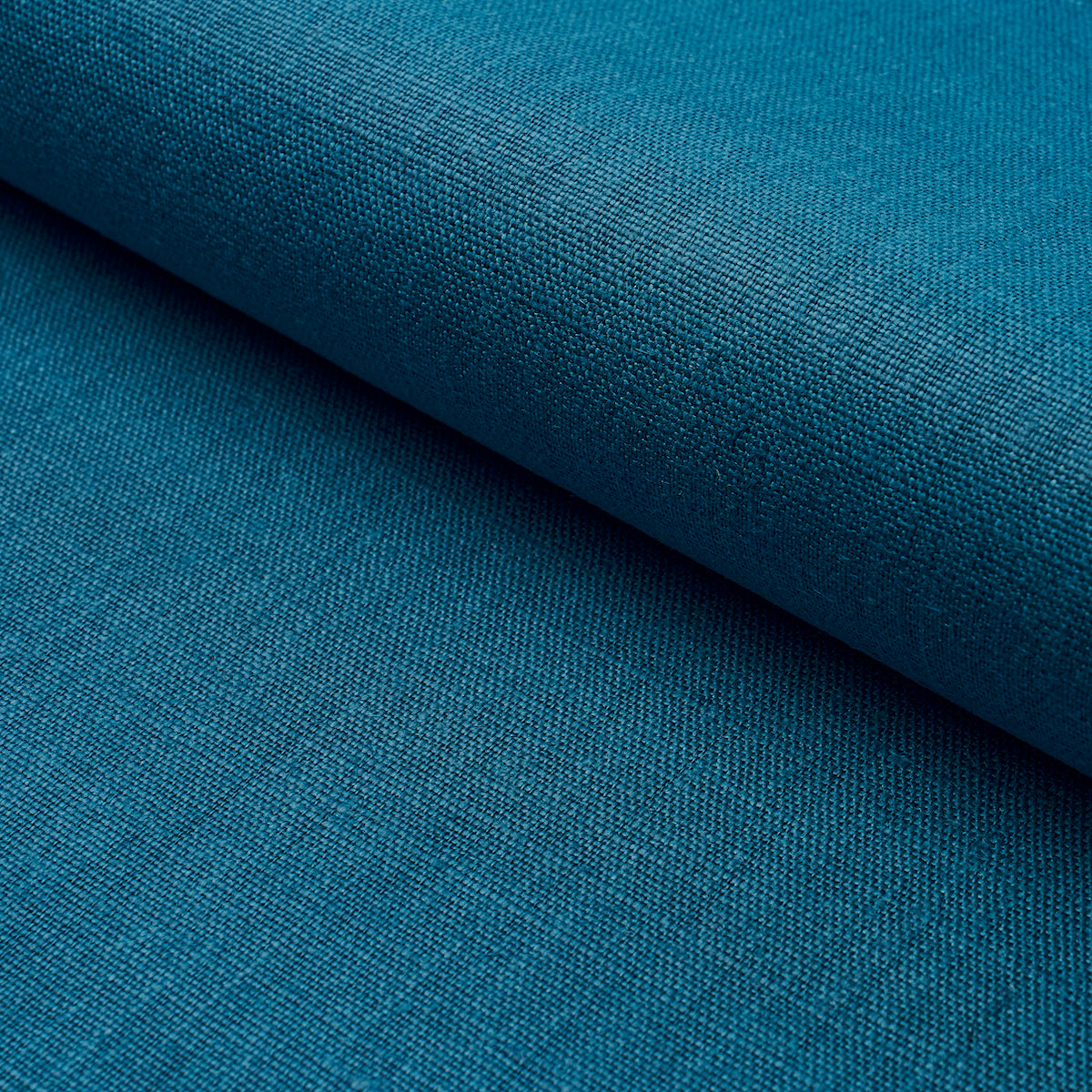 Leo Glazed Linen - Peacock - Schumacher 84963 Fabric - Schumacher Fabric