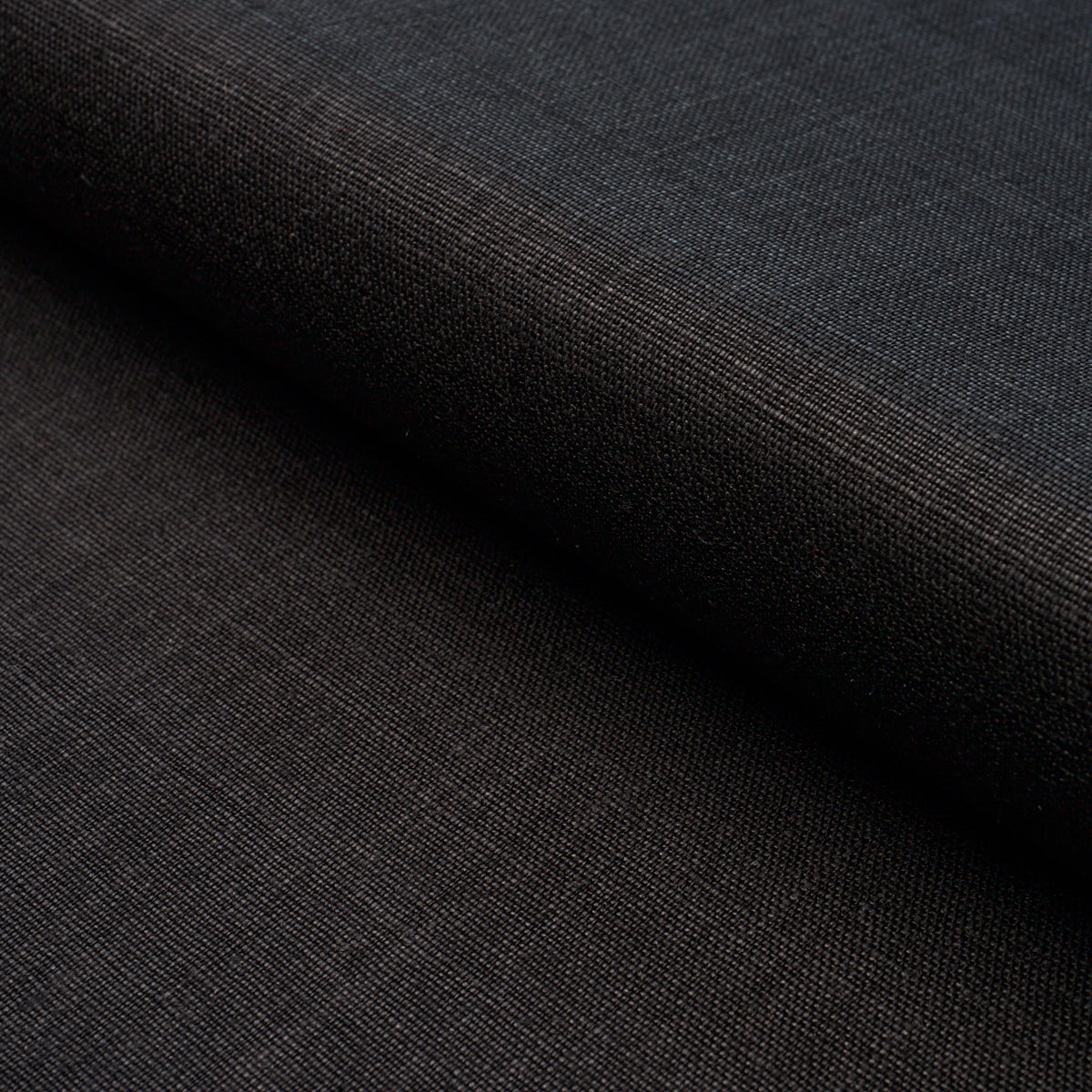 Leo Glazed Linen - Black - Schumacher 84969 Fabric - Schumacher Fabric