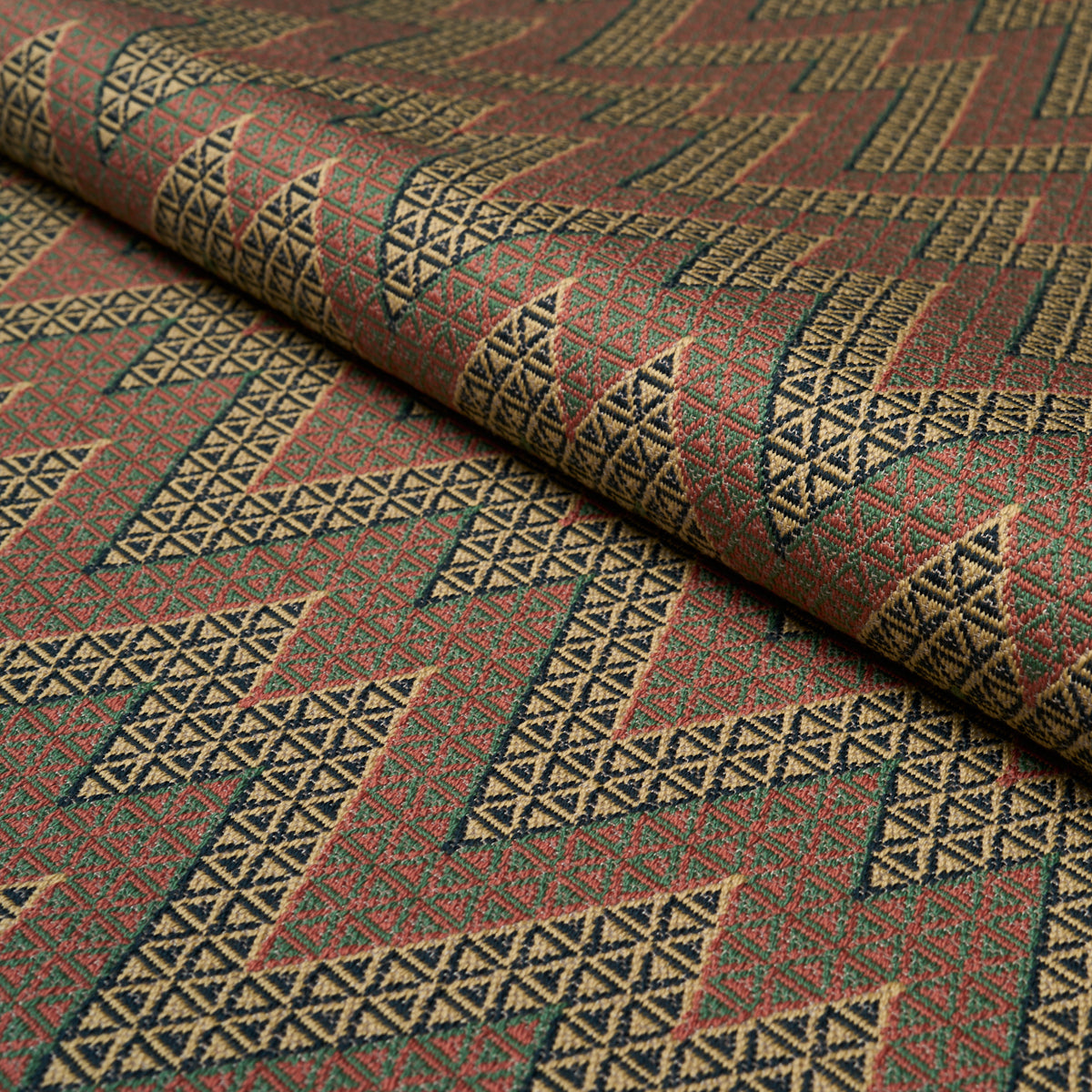 Alpine Peaks Chevron - Terracotta Desert - Schumacher 84970 Fabric - Schumacher Fabric