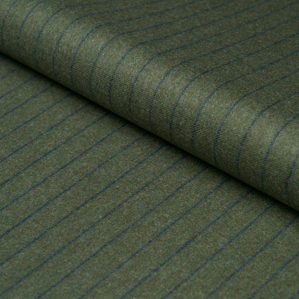 Boyd Wool Pinstripe - Green - Schumacher 85281 Fabric - Schumacher Fabric