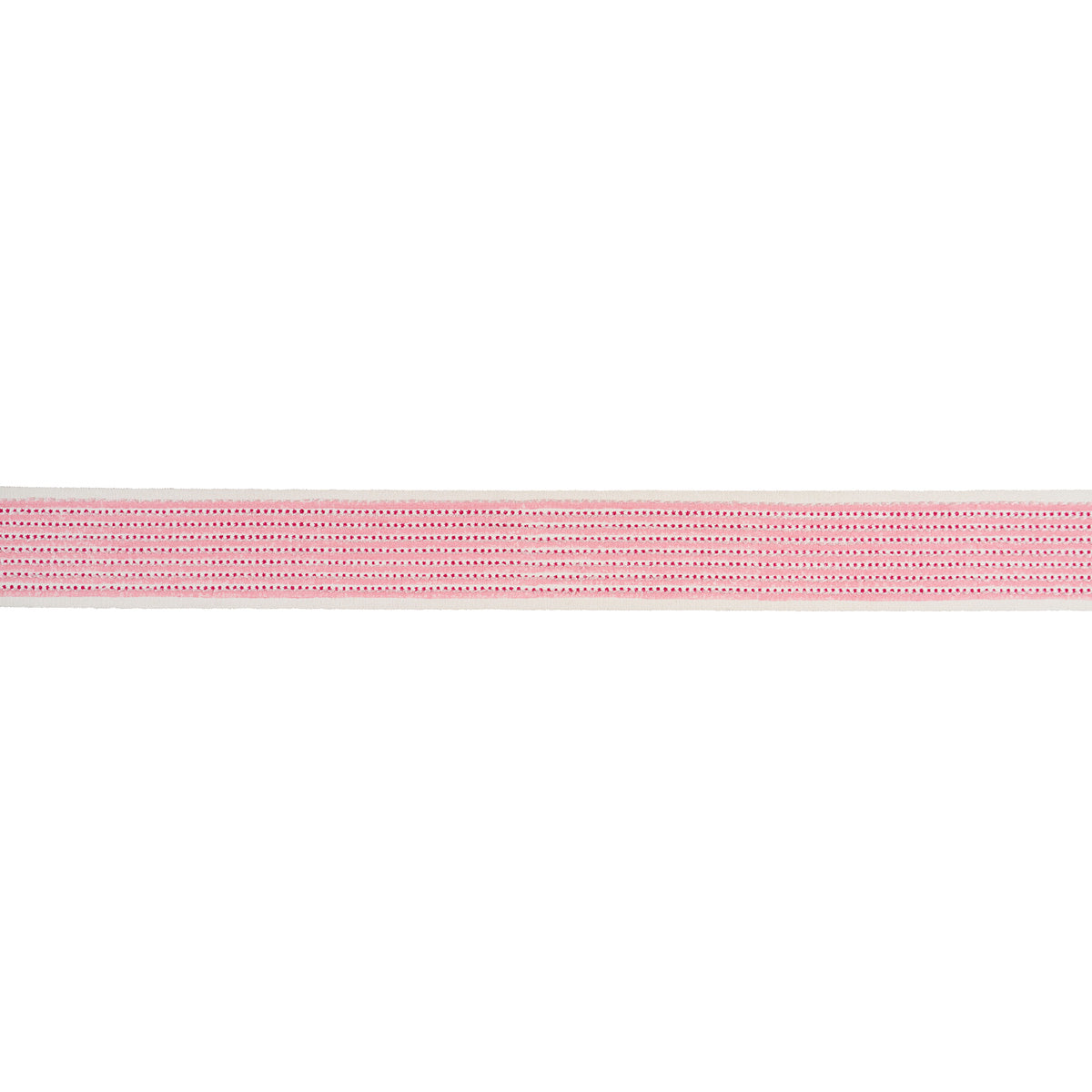 STRIPE-DOT-HAND-BLOCK-TRIM-PINK-SCHUMACHER-85420 - Schumacher Recortar