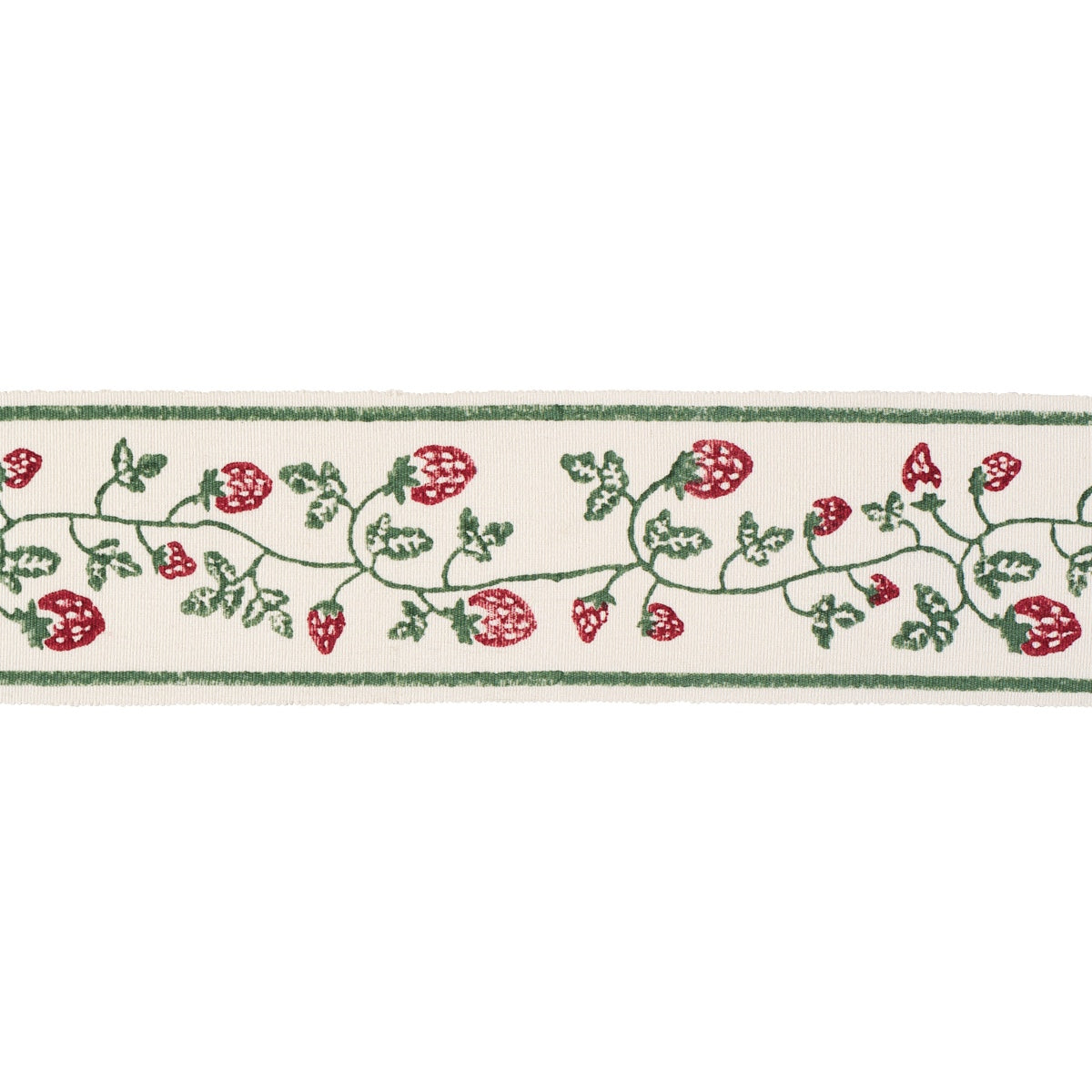 STRAWBERRY-TRAIL-HAND-BLOCK-TRIM-DARK-GREEN-SCHUMACHER-85460 - Schumacher Trim