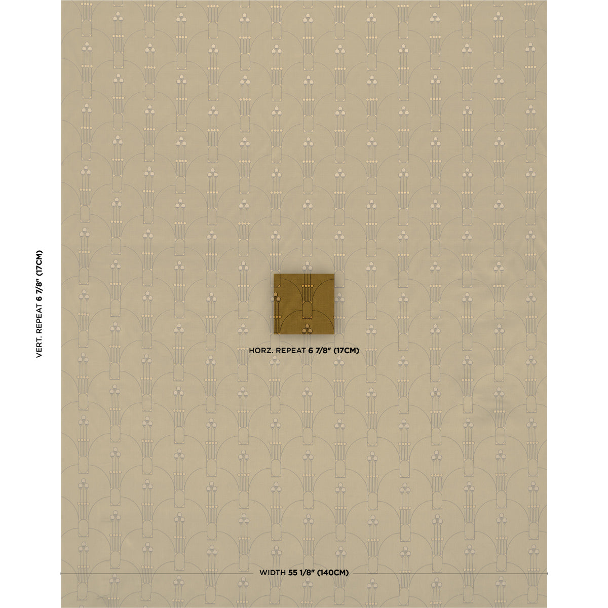 Swanson Scallop - Olive - Schumacher 85601 Fabric - Schumacher Fabric