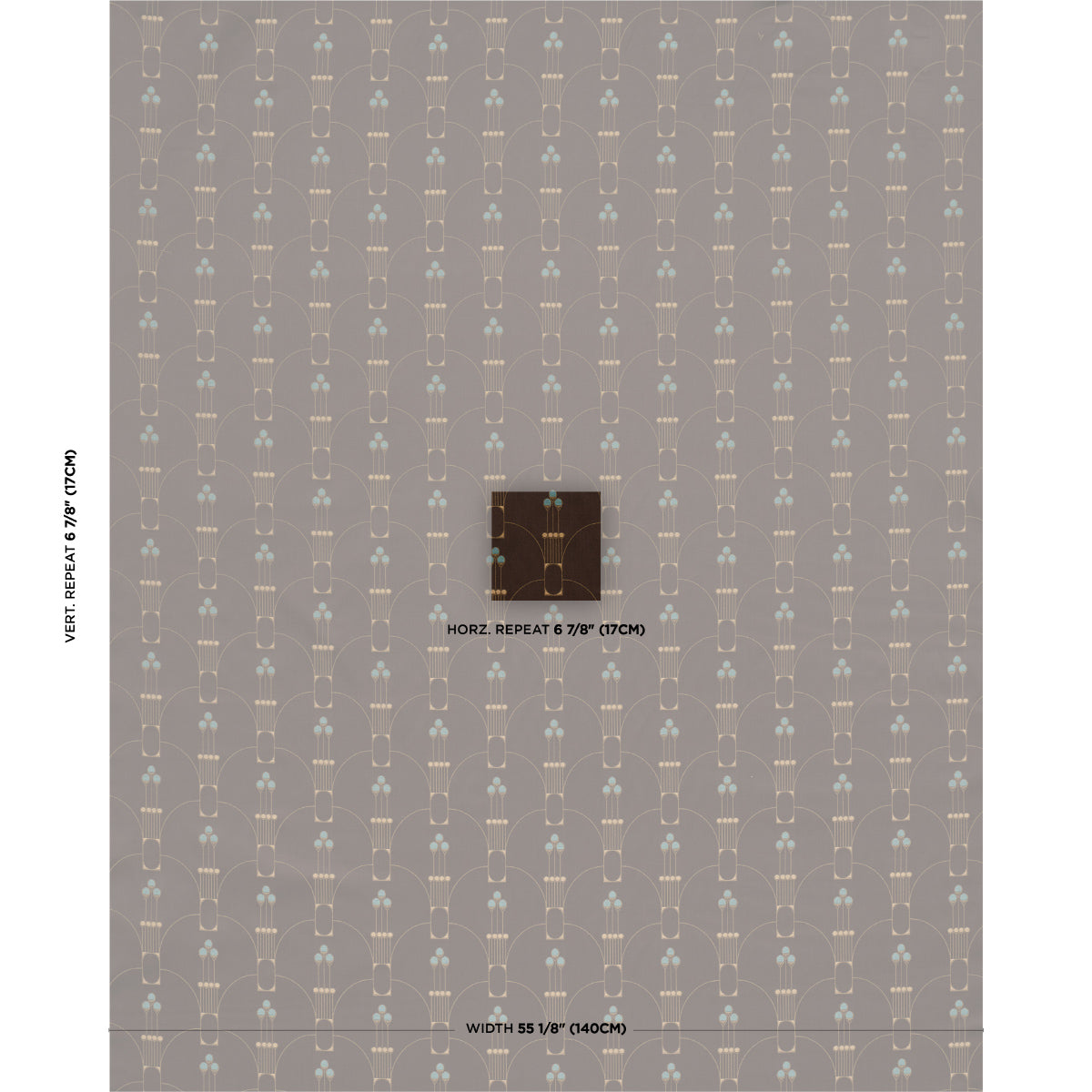 Swanson Scallop - Carbon - Schumacher 85602 Fabric - Schumacher Fabric