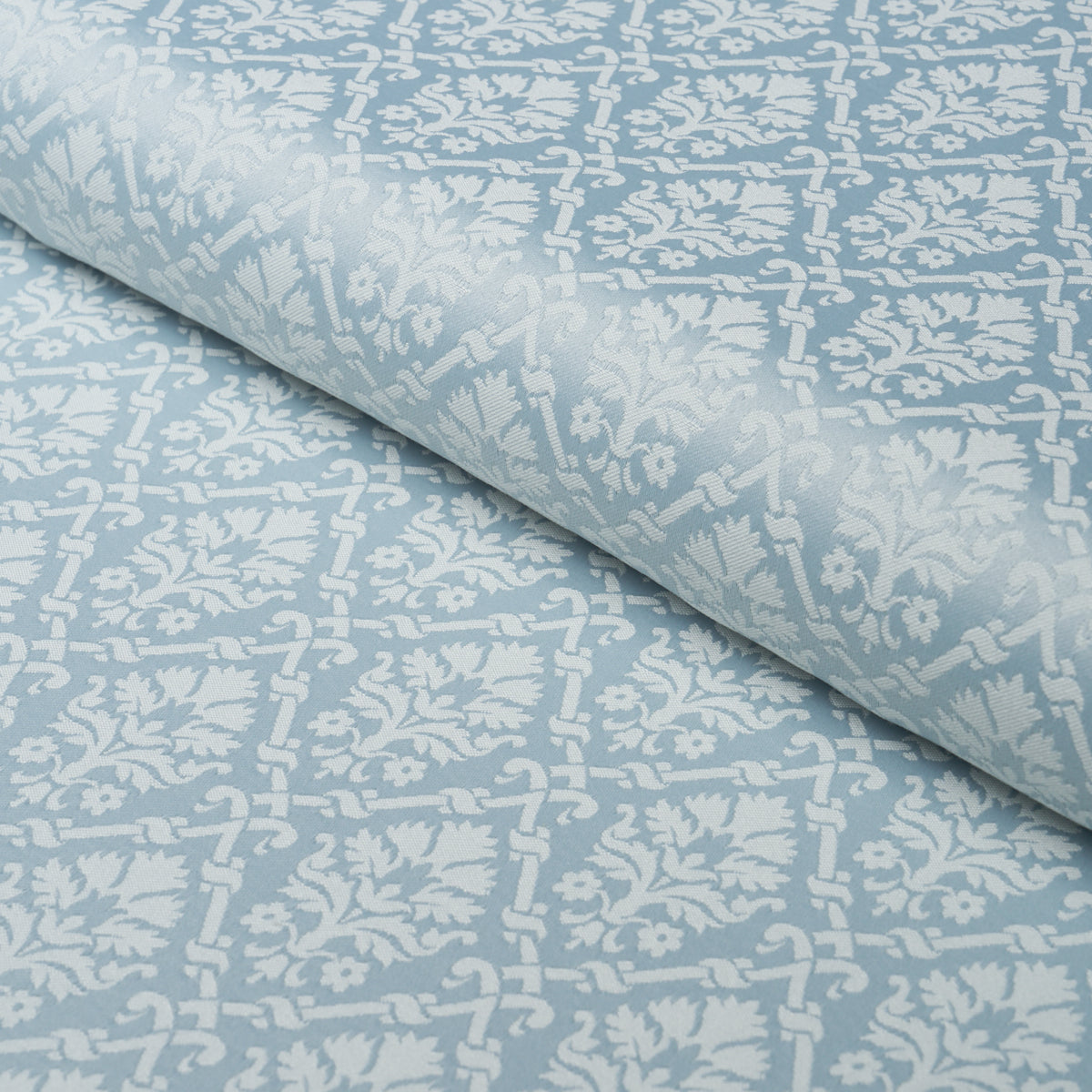 Grant Damask - Robin'S Egg - Schumacher 85722 Fabric - Schumacher Fabric