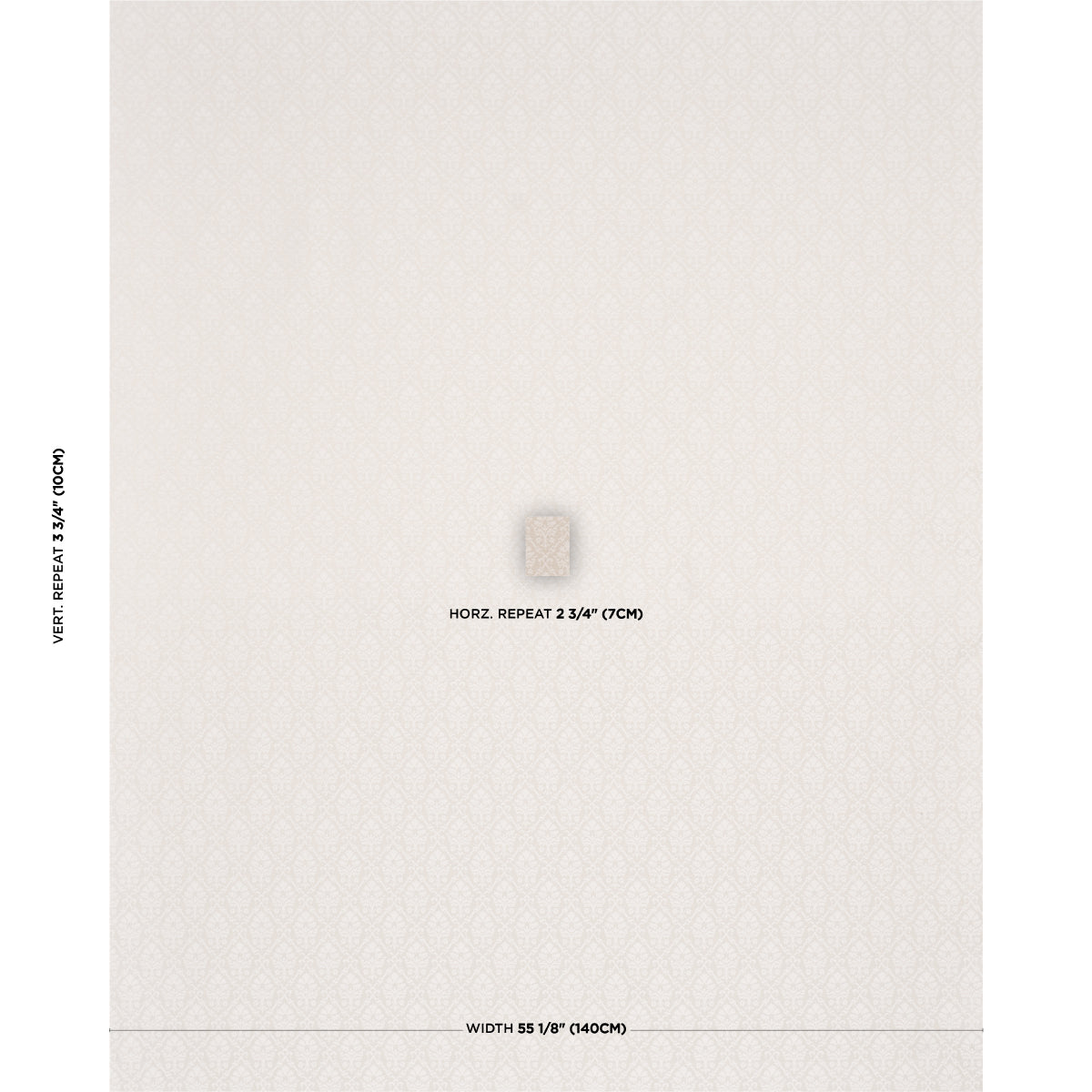 Grant Damask - Ivory - Schumacher 85723 Fabric - Schumacher Fabric