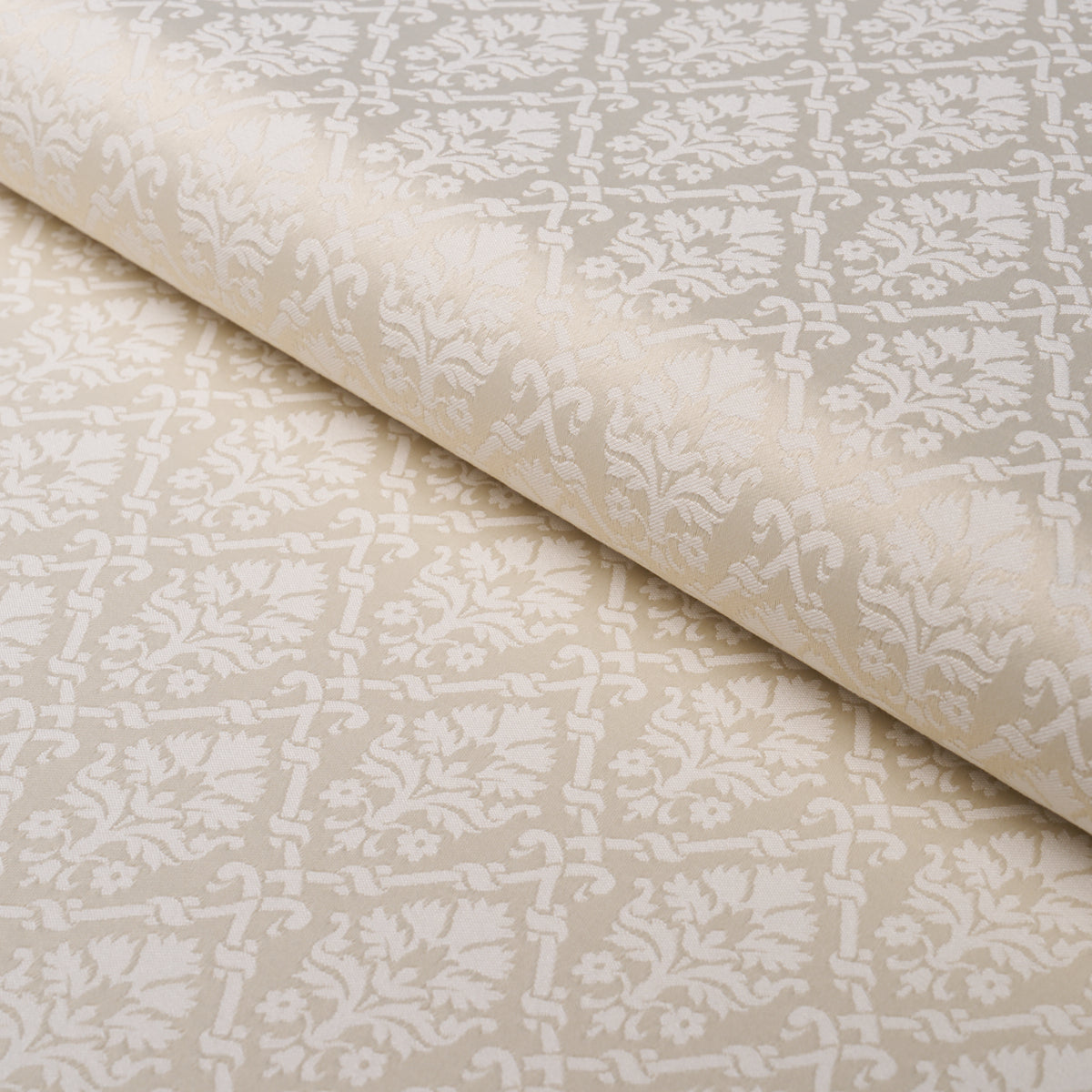 Grant Damask - Ivory - Schumacher 85723 Fabric - Schumacher Fabric
