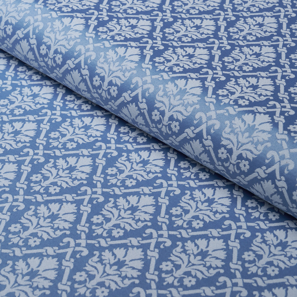 Grant Damask - Cobalt - Schumacher 85724 Fabric - Schumacher Fabric