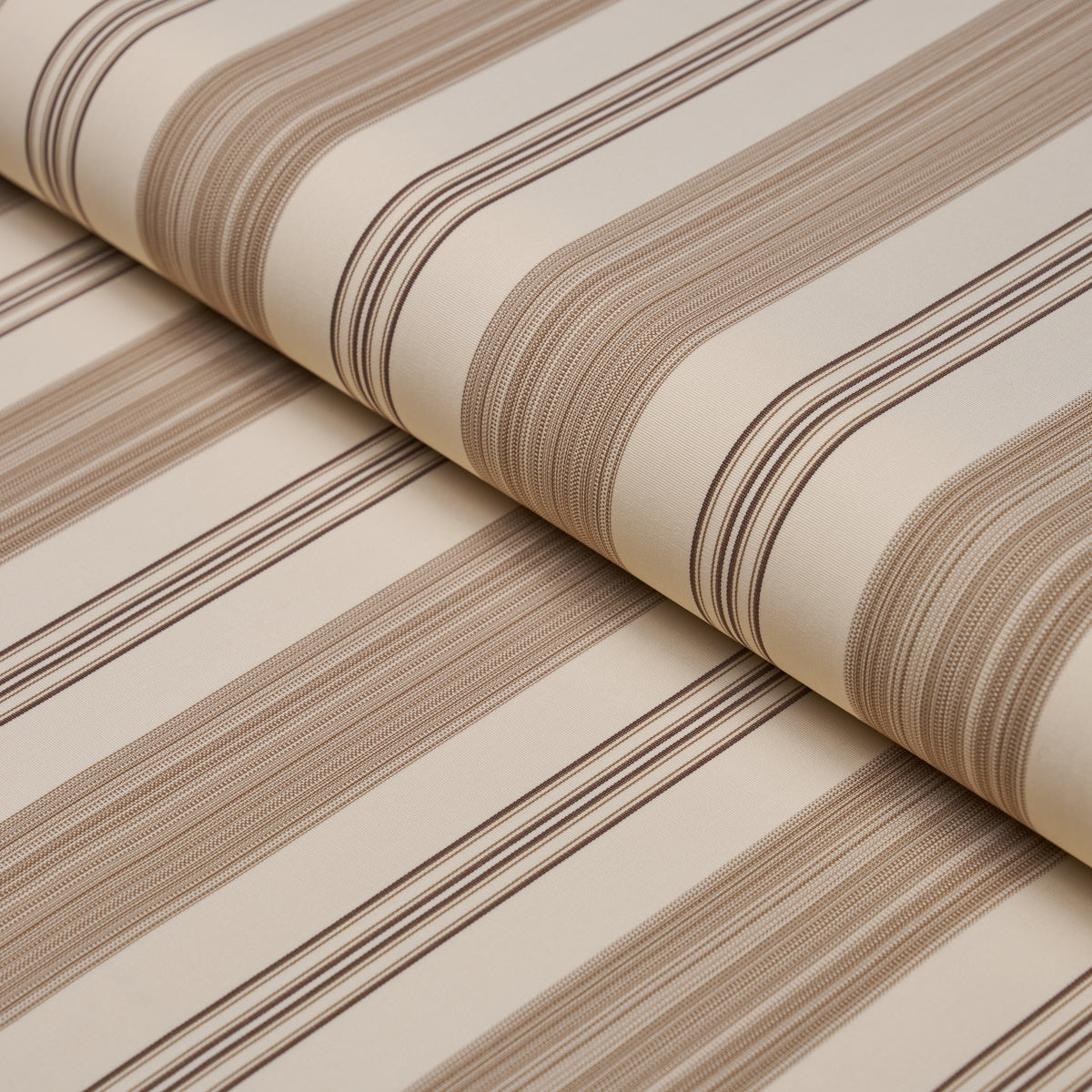 Jefferson Tented Stripe - Brown - Schumacher 85755 Fabric - Schumacher Fabric