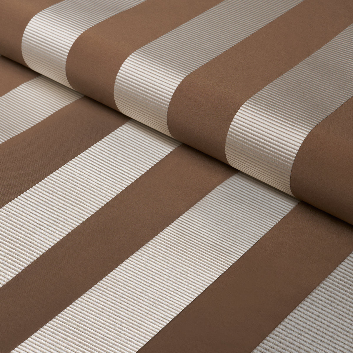 Madison Wide Stripe - Brown - Schumacher 85773 Fabric - Schumacher Fabric