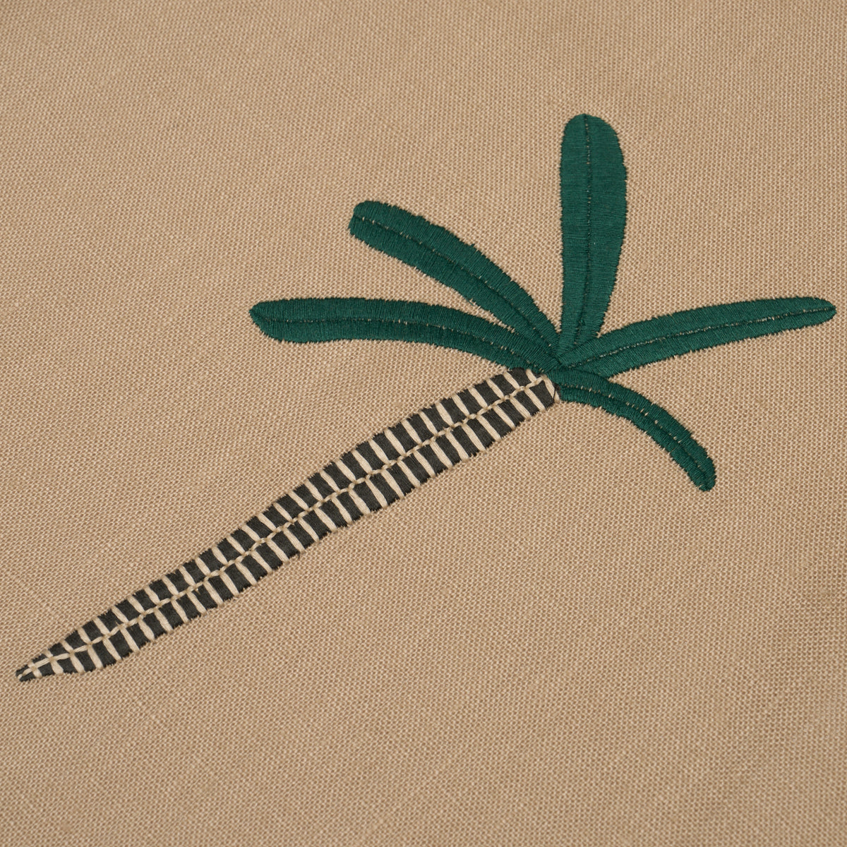 Tropical Trees - Green On Natural - Schumacher 85851 Fabric - Schumacher Fabric