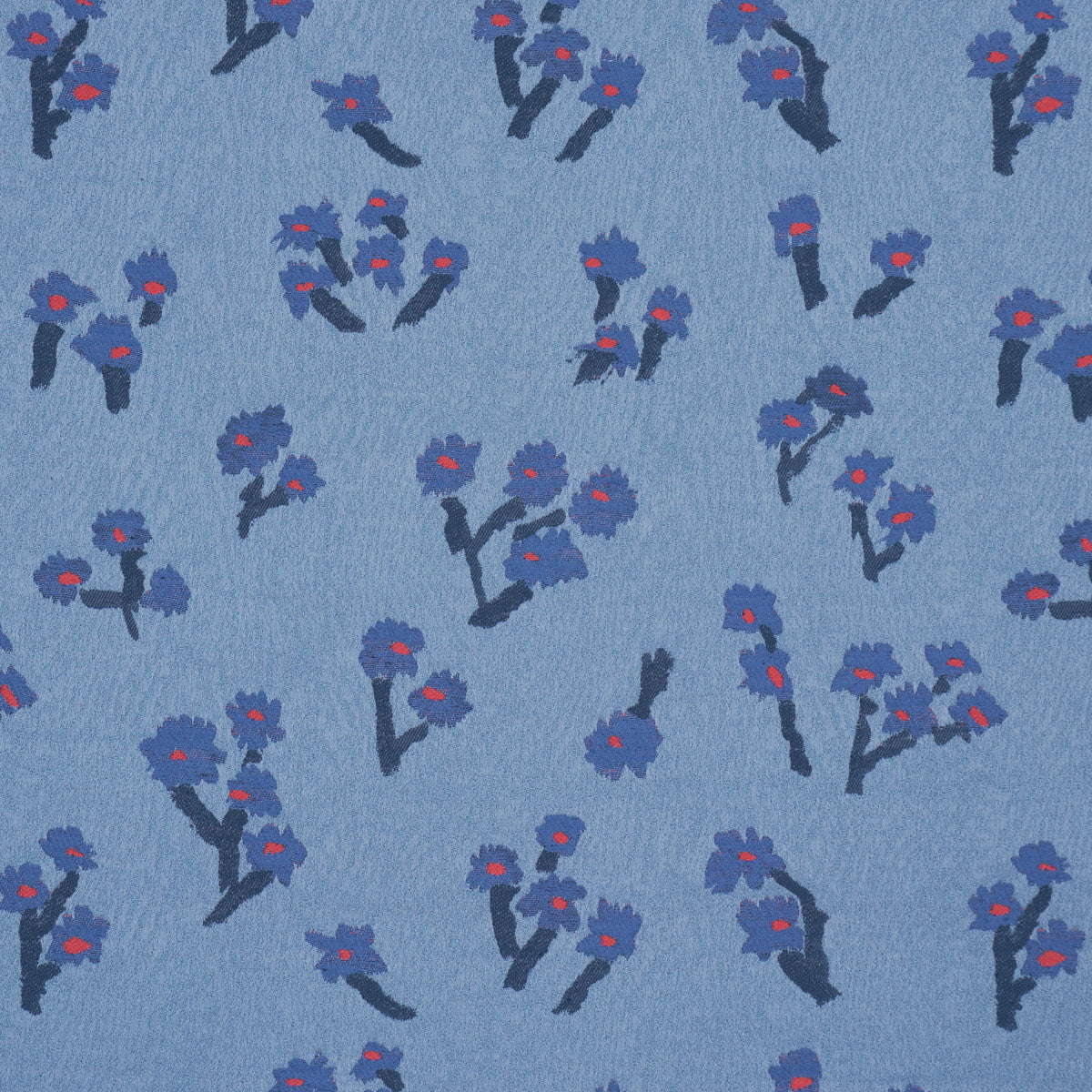 Rosie Posy Woven - Blue - Schumacher 85892 Fabric - Schumacher Fabric