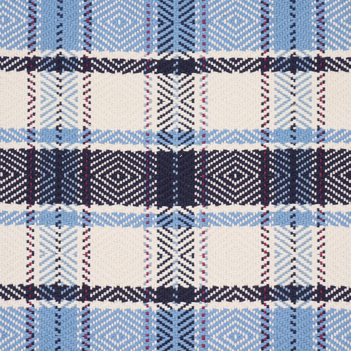 Heidi Plaid - Indigo - Schumacher 85990 Fabric - Schumacher Fabric