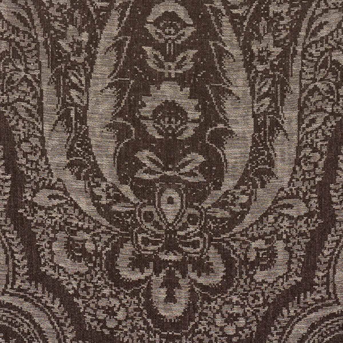 Amara Paisley - Mocha - Schumacher 86122 Fabric - Schumacher Fabric