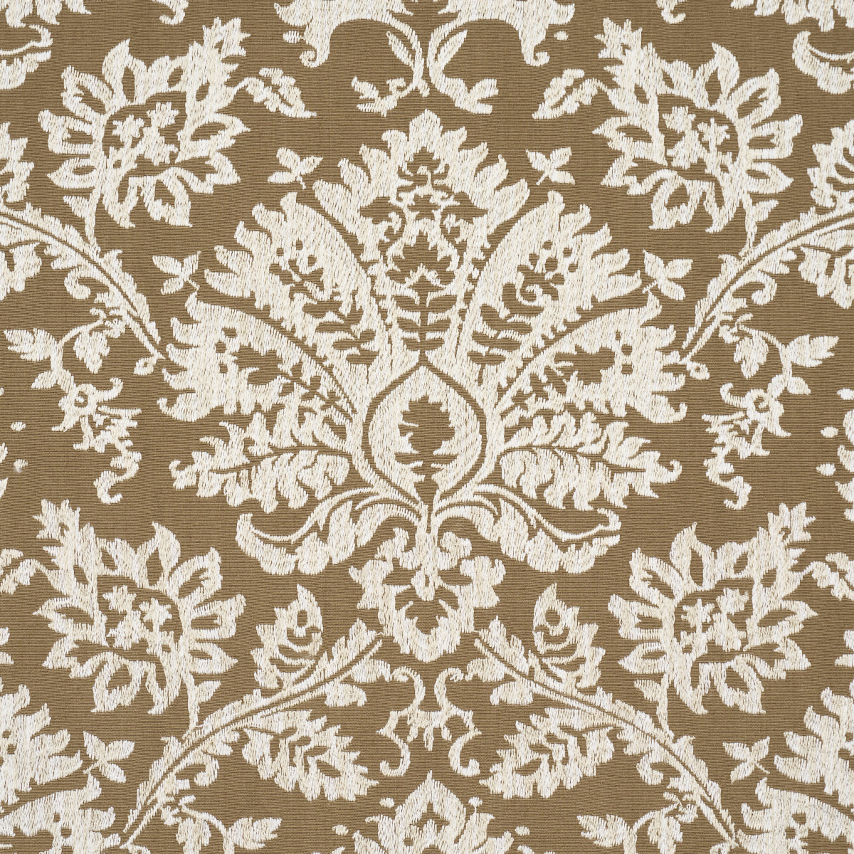 Gianna Embroidery - Caramel - Schumacher 86162 Fabric - Schumacher Fabric
