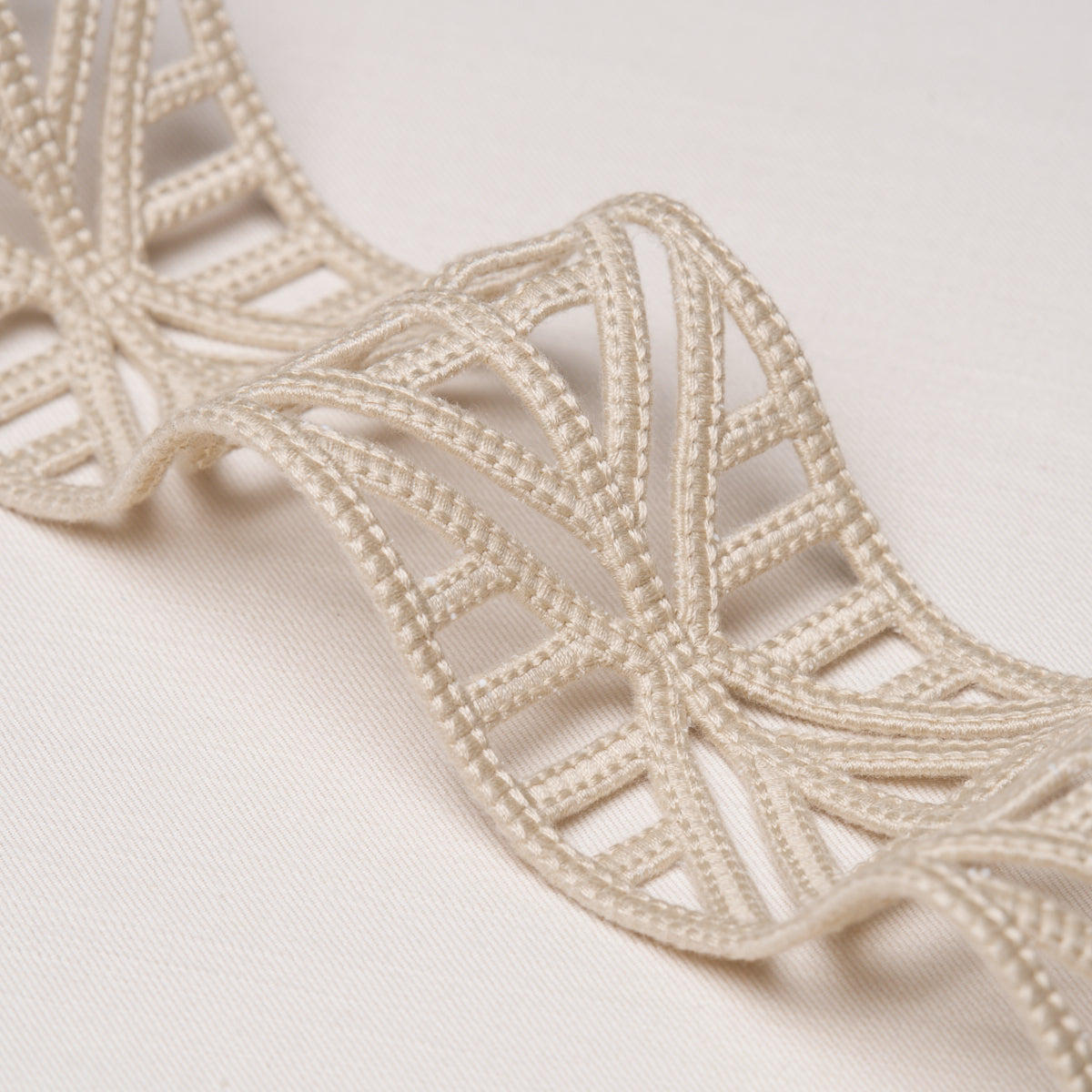 Diamond Lattice - Taupe - Schumacher 86280 Trim - Schumacher Trim