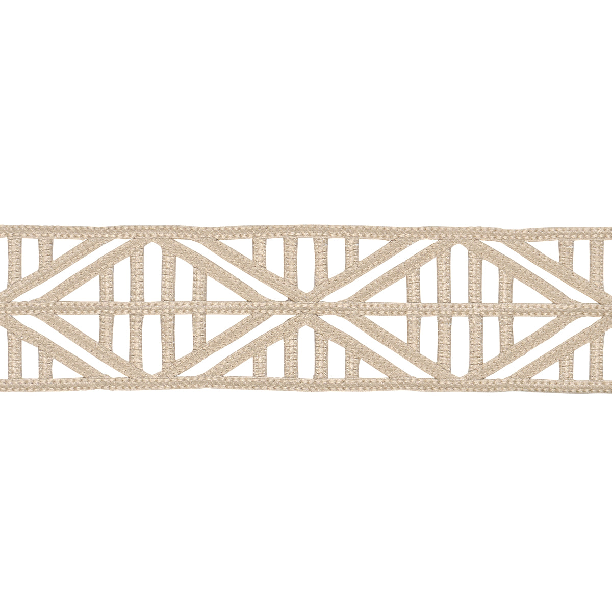 Diamond Lattice - Taupe - Schumacher 86280 Trim - Schumacher Trim