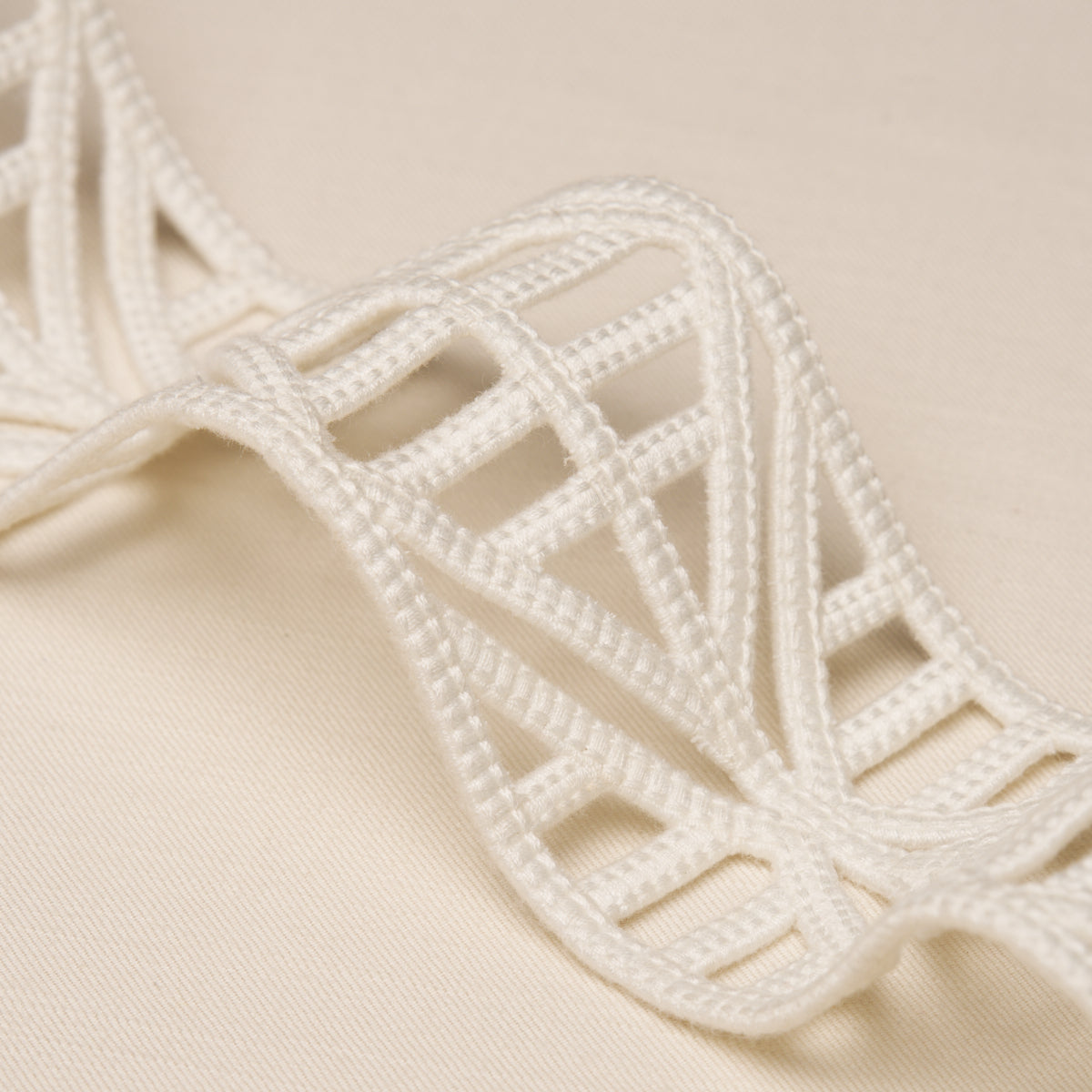 Diamond Lattice - Ivory - Schumacher 86281 Trim - Schumacher Trim